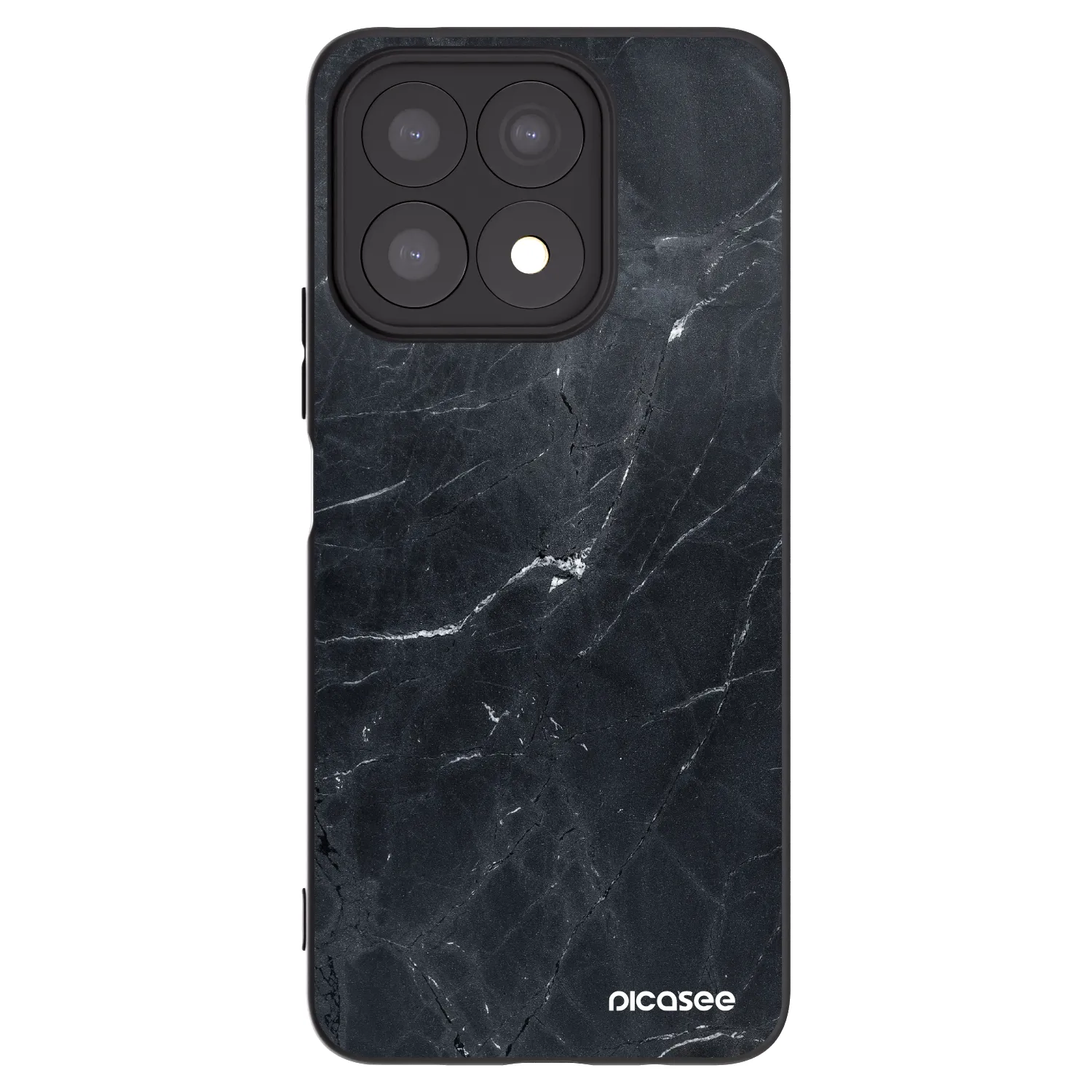 Picasee Μαύρη θήκη σιλικόνης για Honor X8a - Black marble