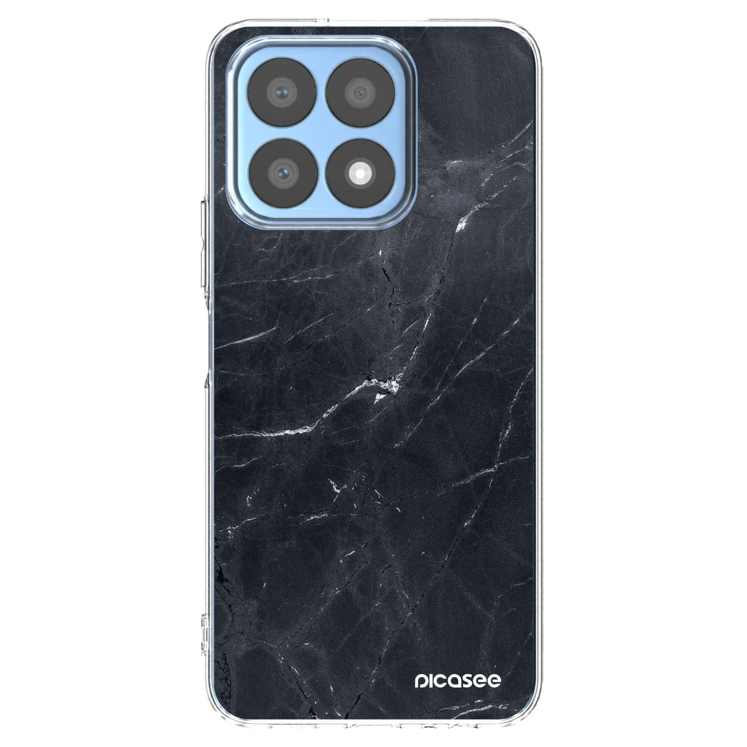 Picasee διαφανής θήκη σιλικόνης Honor X8a - Black marble
