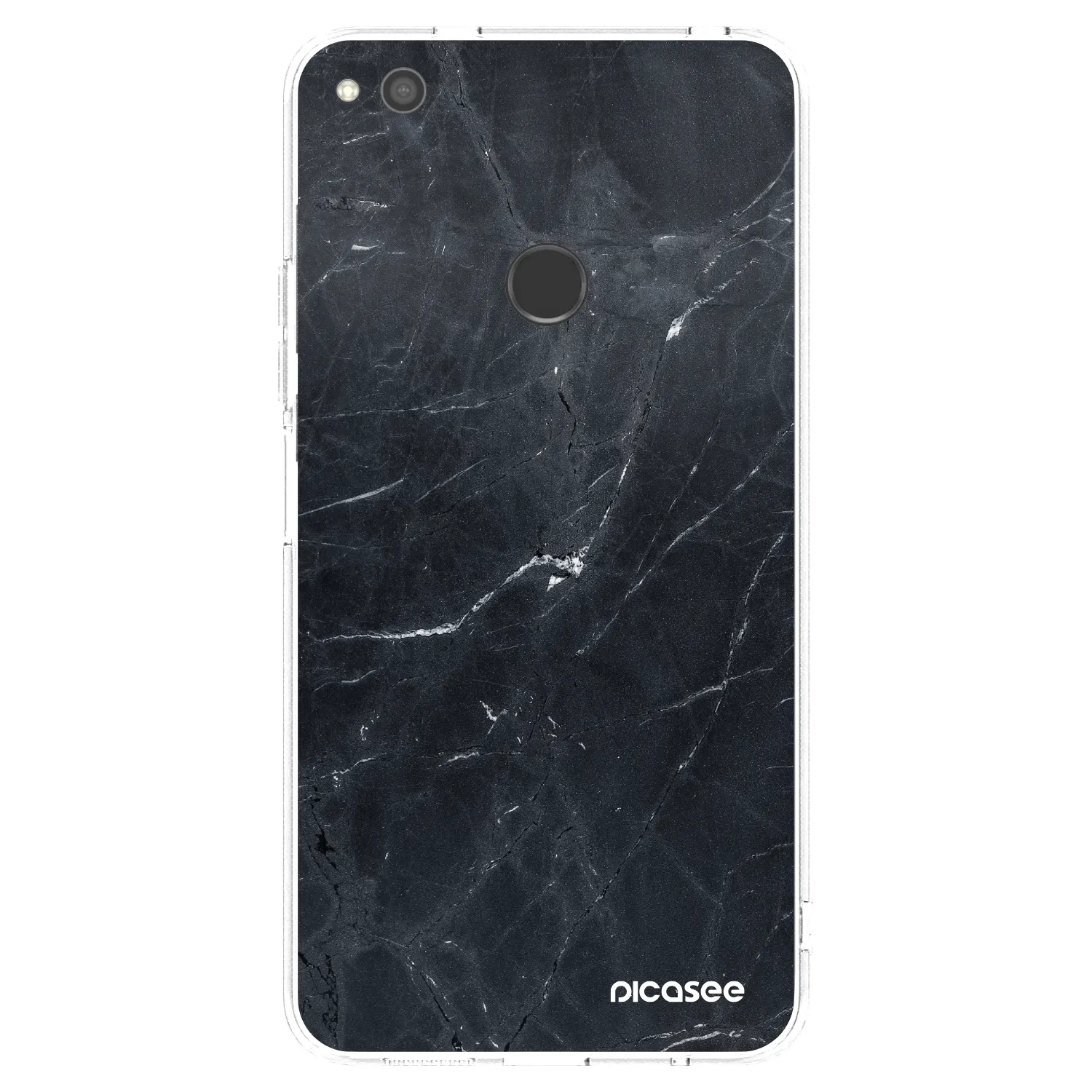Picasee διαφανής θήκη σιλικόνης Huawei P9 Lite 2017 - Black marble
