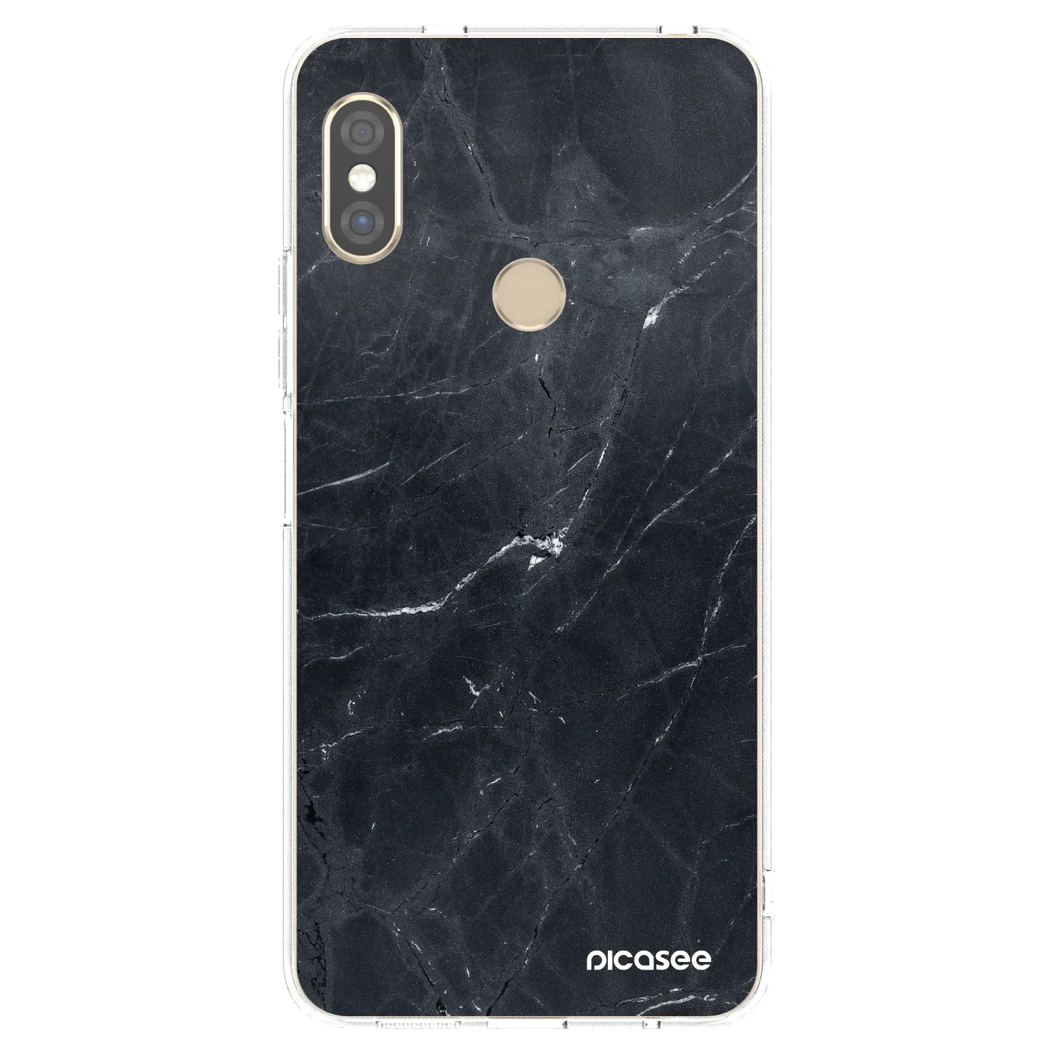 Picasee διαφανής θήκη σιλικόνης Xiaomi Redmi Note 5 Global - Black marble