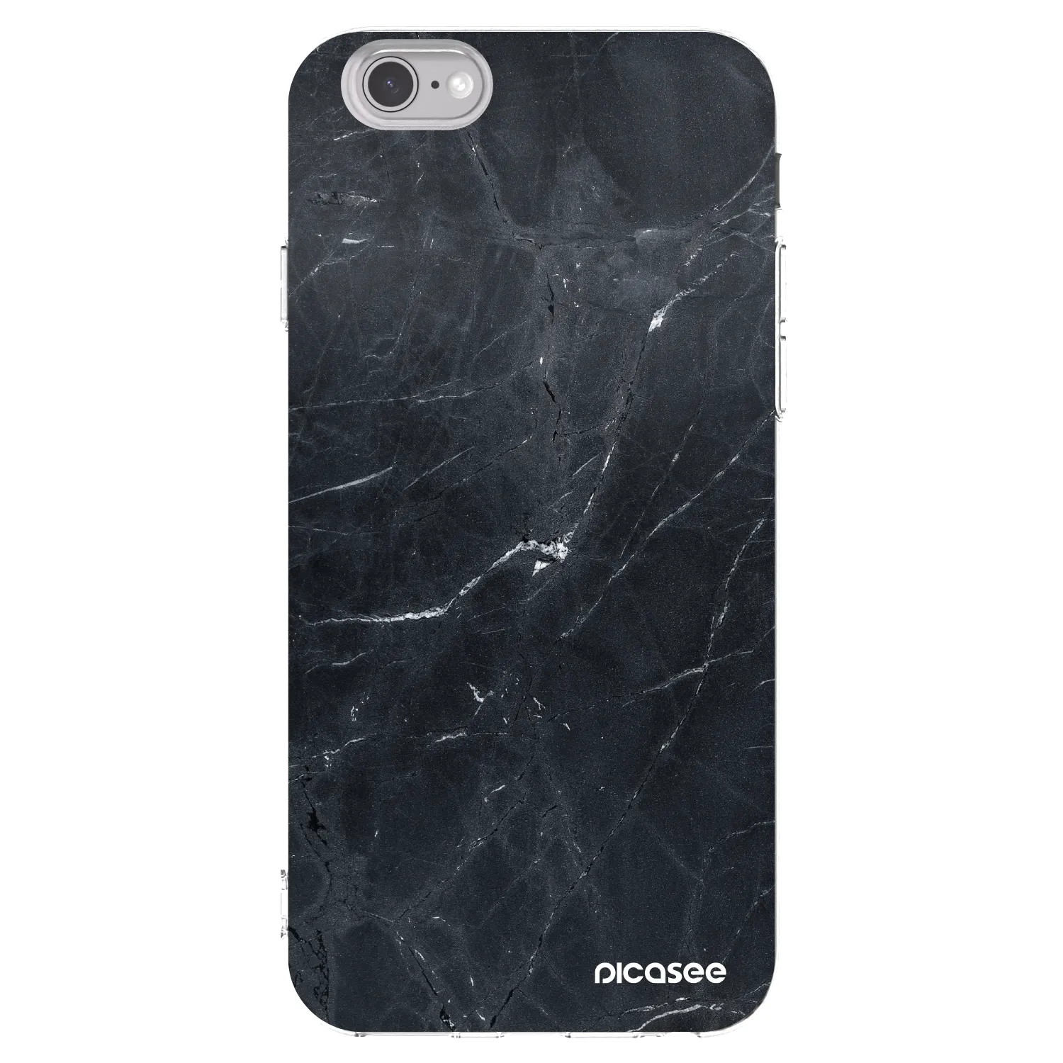Picasee διαφανής θήκη σιλικόνης Apple iPhone 6/6S - Black marble