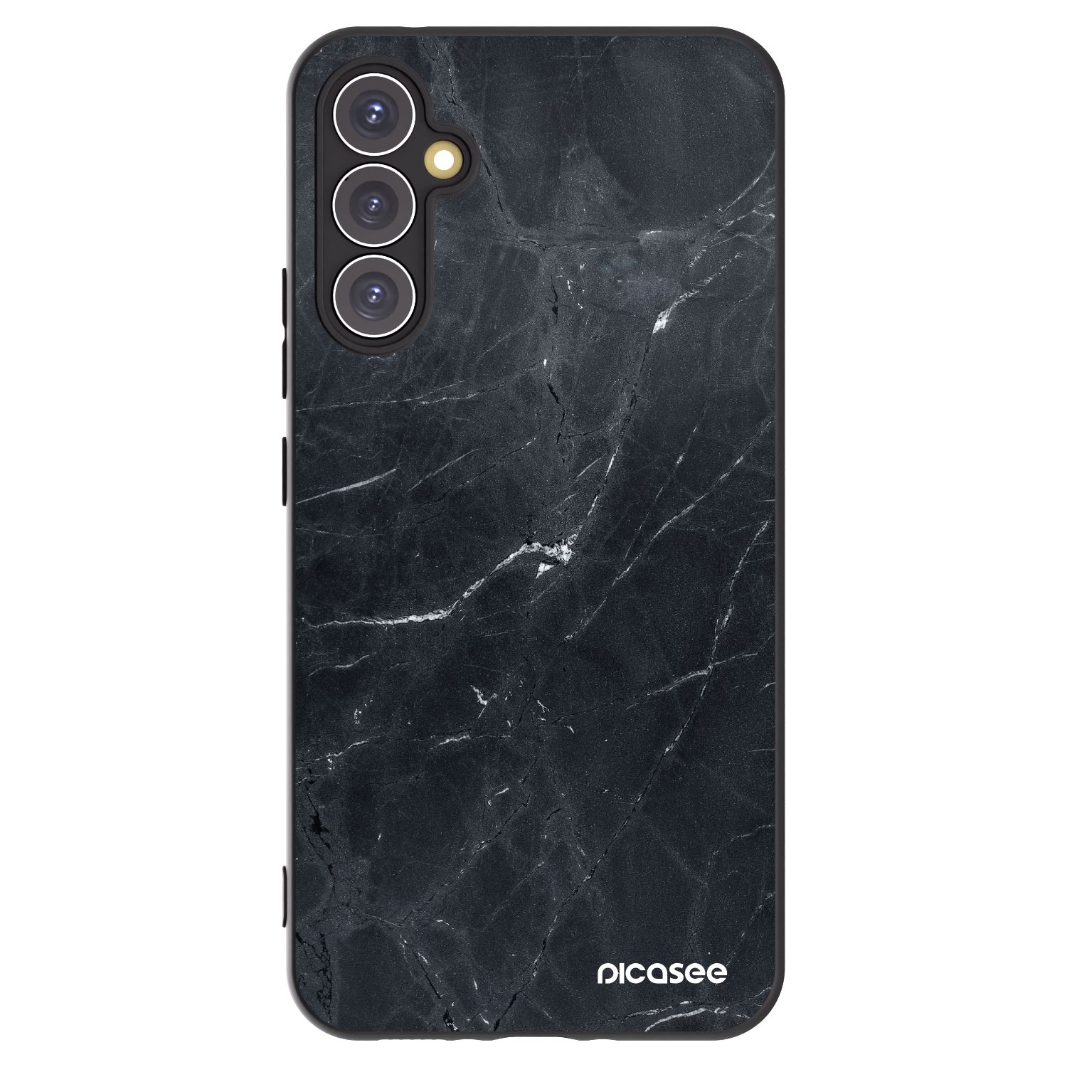 Picasee Μαύρη θήκη σιλικόνης για Samsung Galaxy A34 5G A346B - Black marble