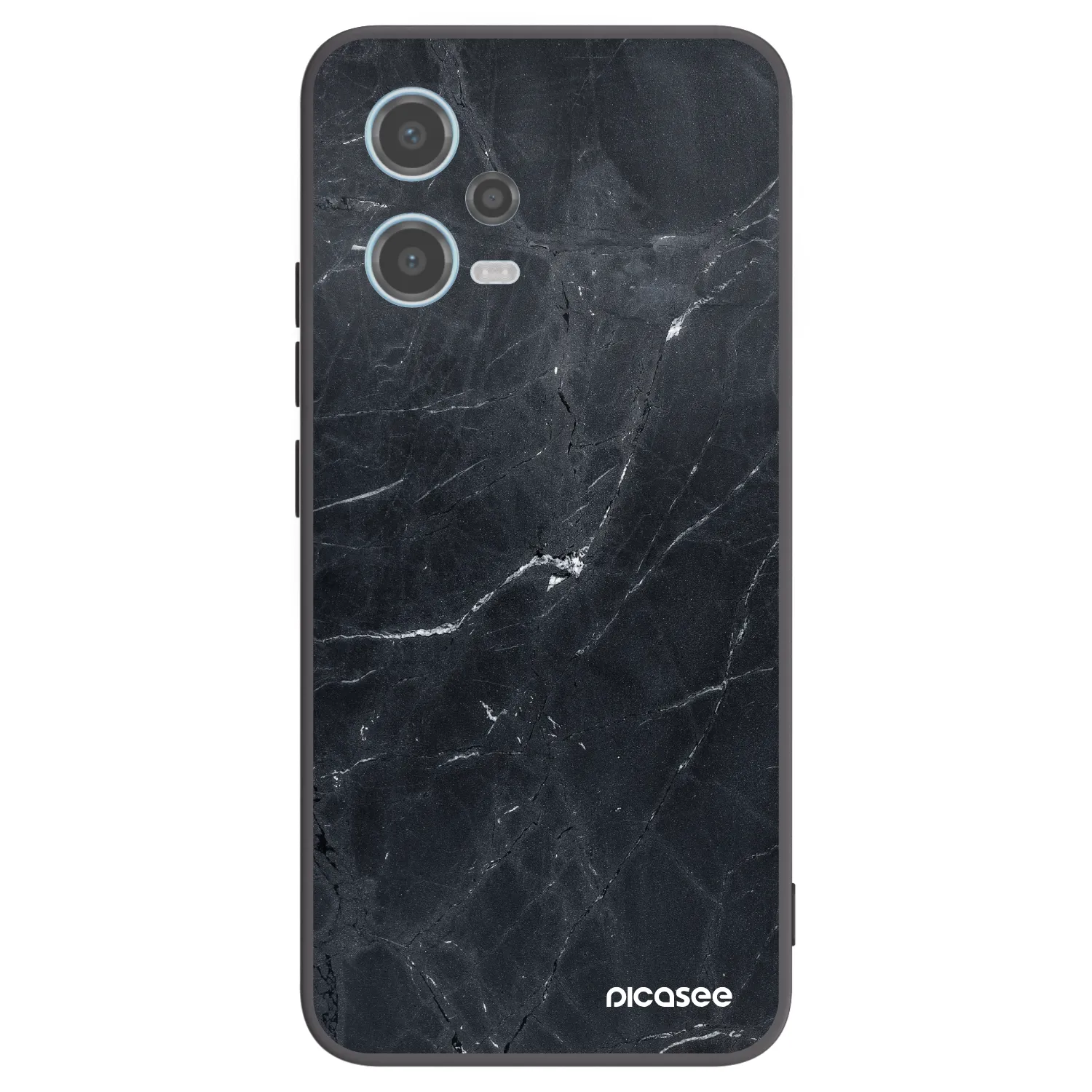 Picasee Μαύρη θήκη σιλικόνης για Xiaomi Redmi Note 12 5G - Black marble