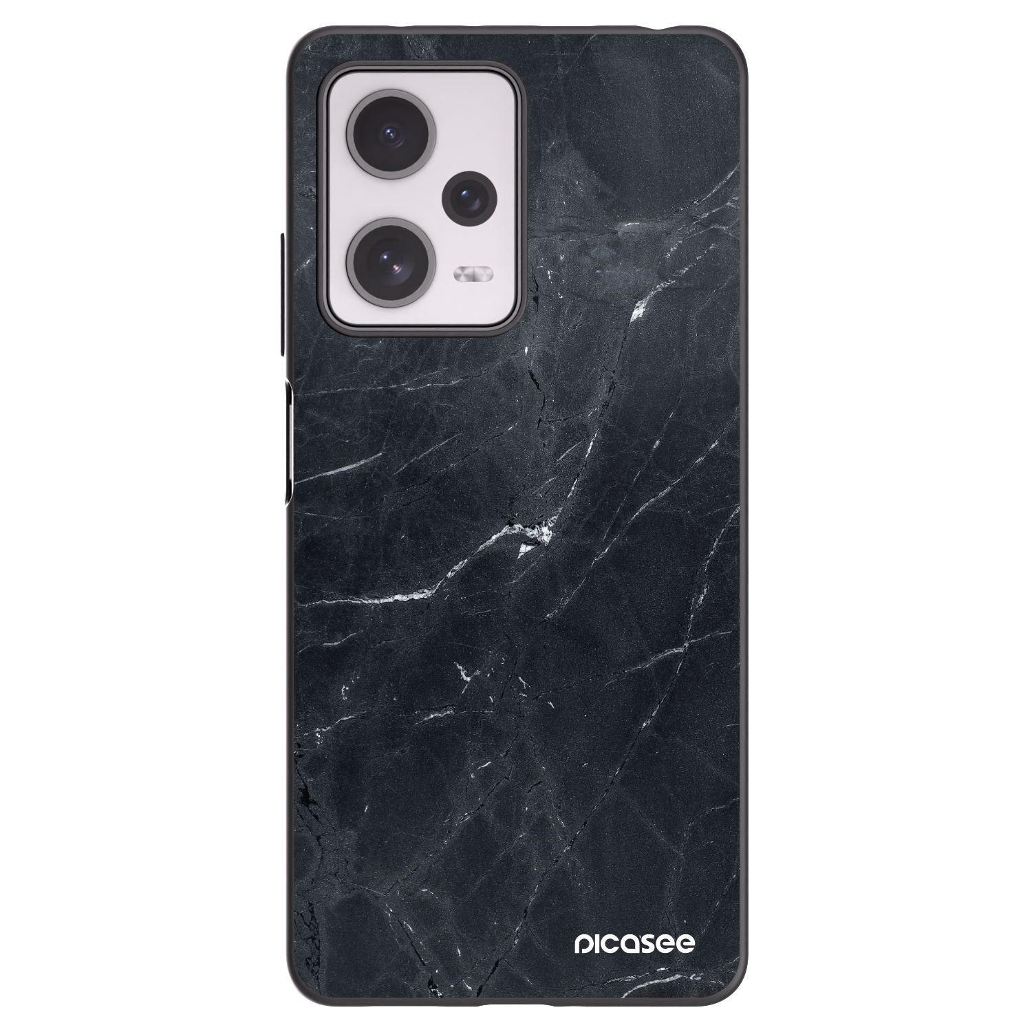 Picasee Μαύρη θήκη σιλικόνης για Xiaomi Redmi Note 12 Pro+ 5G - Black marble
