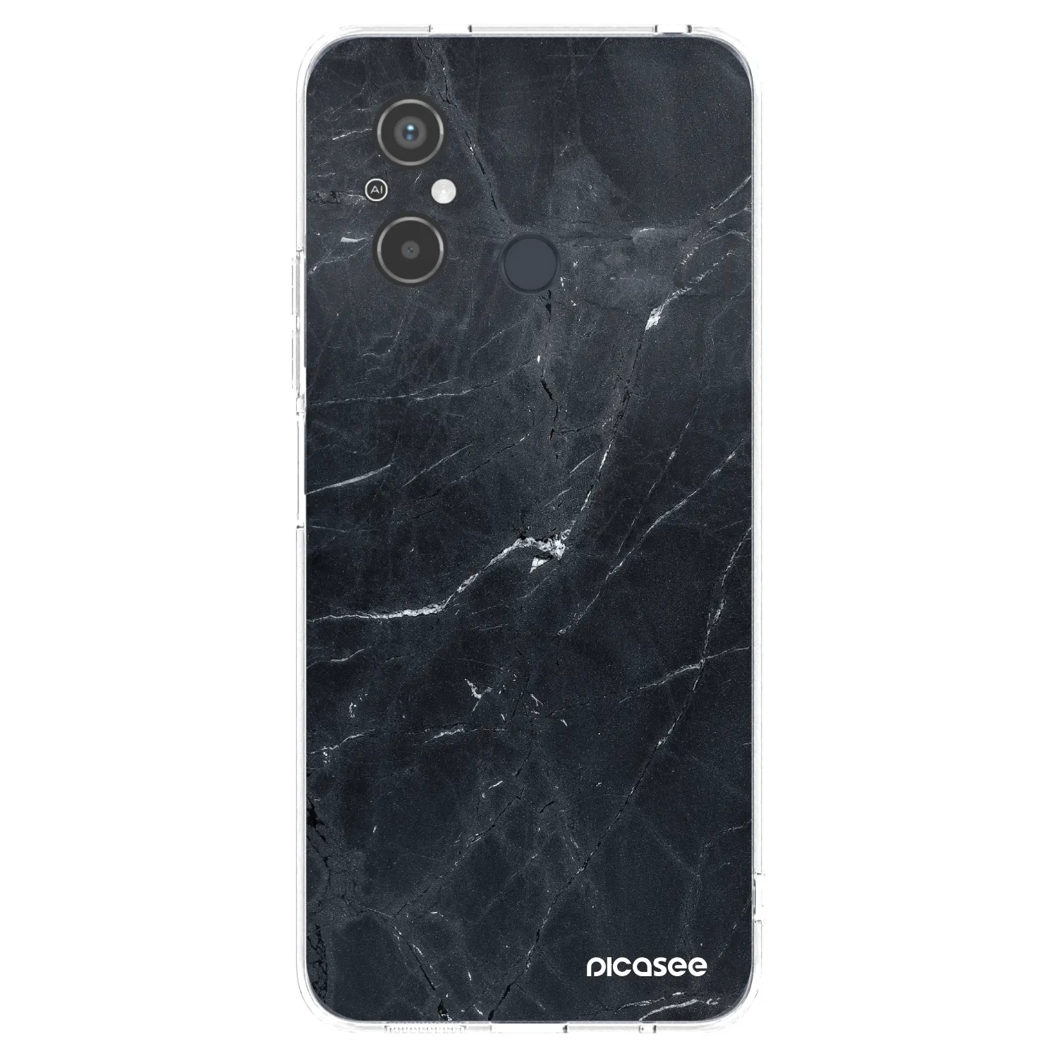 Picasee διαφανής θήκη σιλικόνης Xiaomi Redmi 12C - Black marble