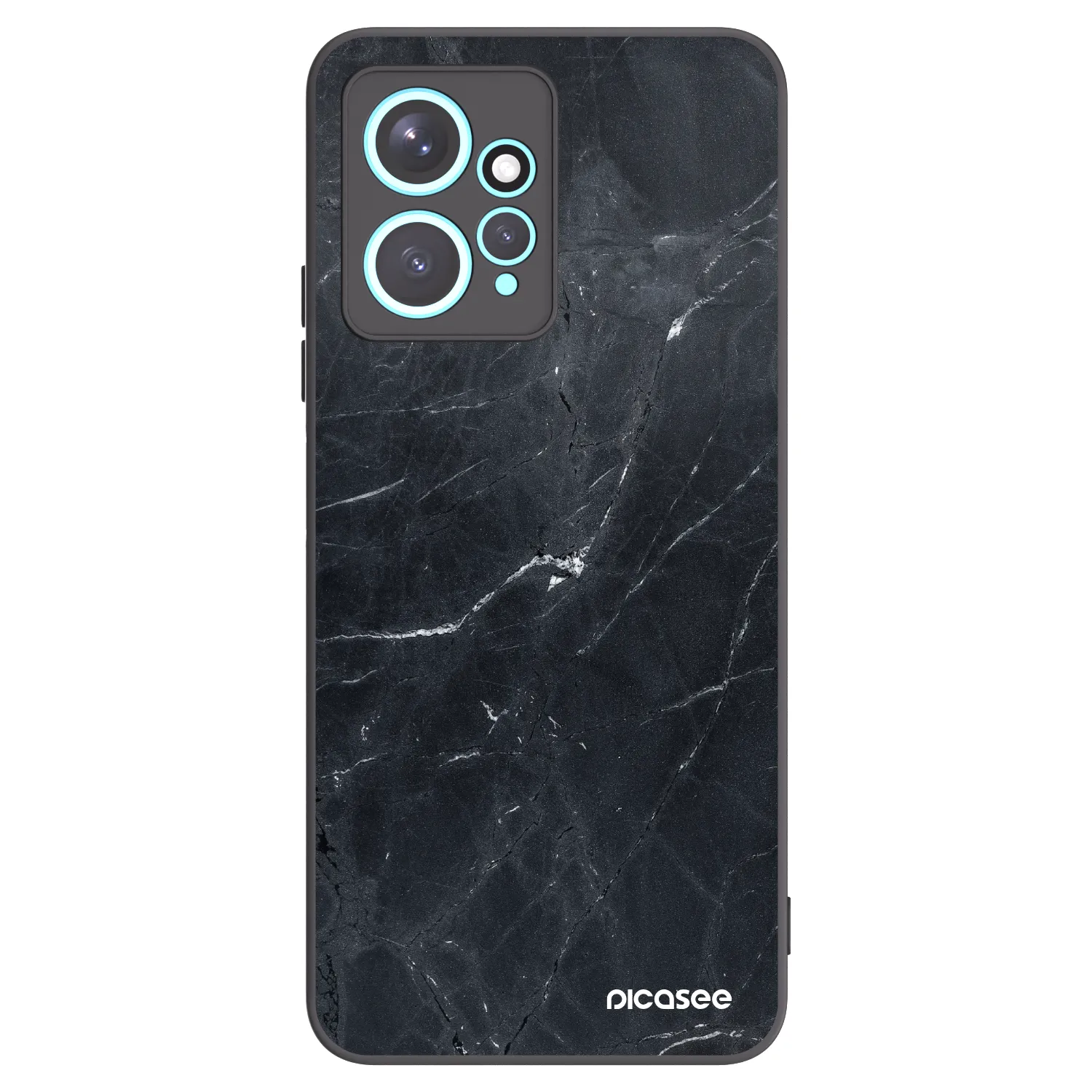 Picasee Μαύρη θήκη σιλικόνης για Xiaomi Redmi Note 12 4G - Black marble