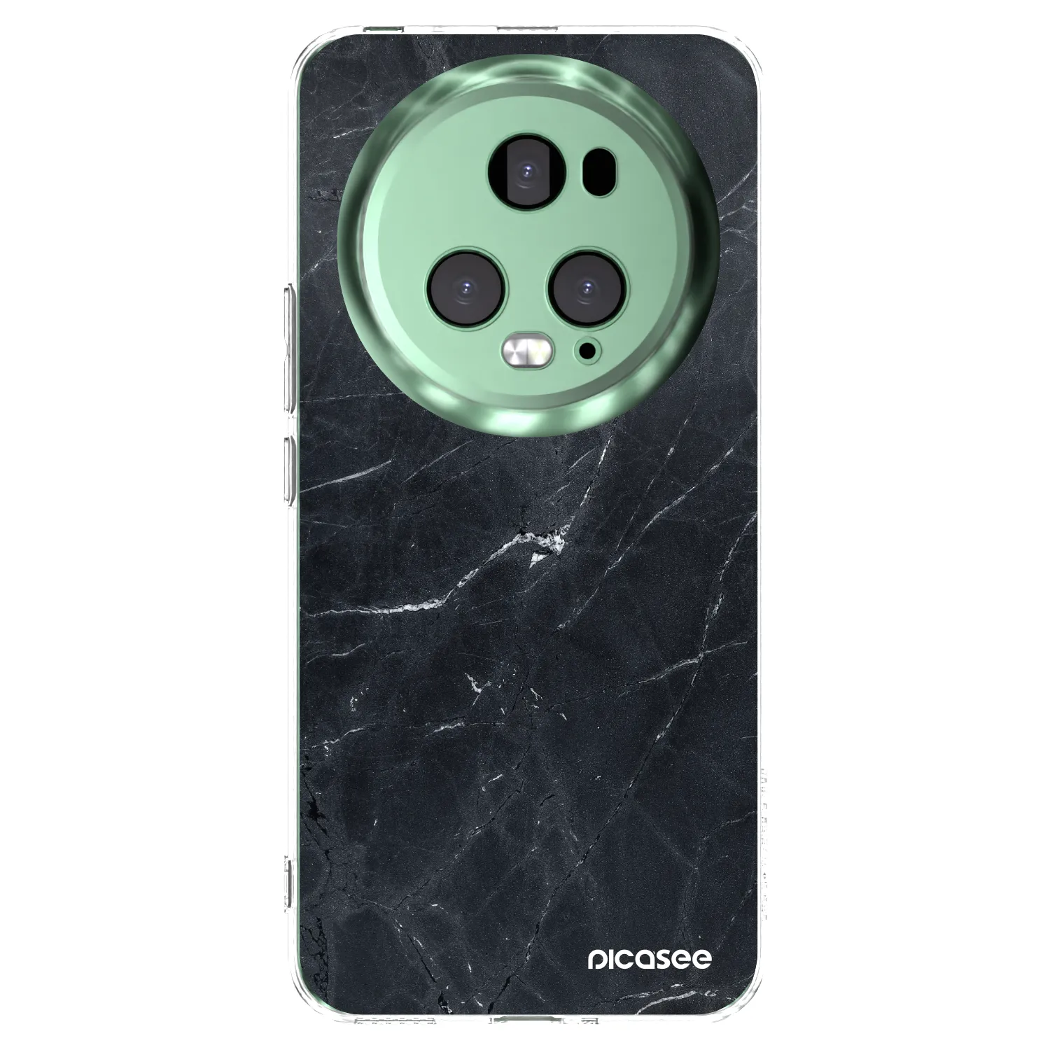 Picasee διαφανής θήκη σιλικόνης Honor Magic5 Pro - Black marble