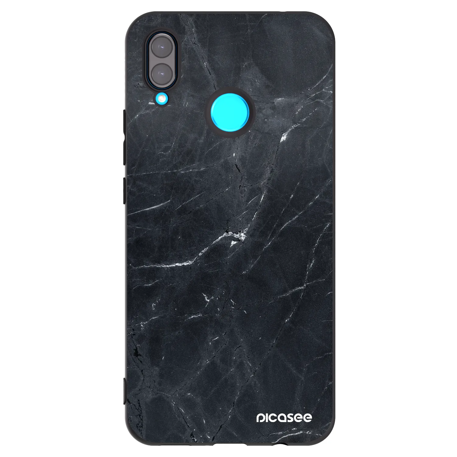 Picasee Μαύρη θήκη σιλικόνης για Huawei Nova 3 - Black marble