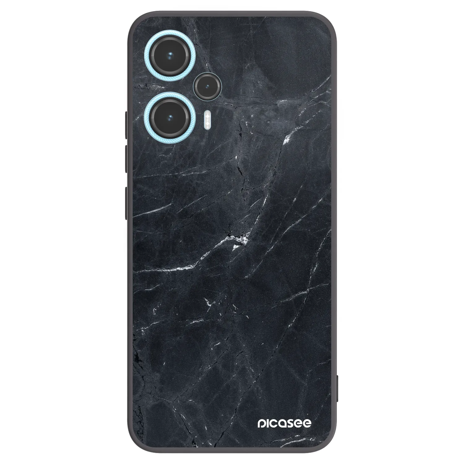 Picasee Μαύρη θήκη σιλικόνης για Xiaomi Poco F5 - Black marble