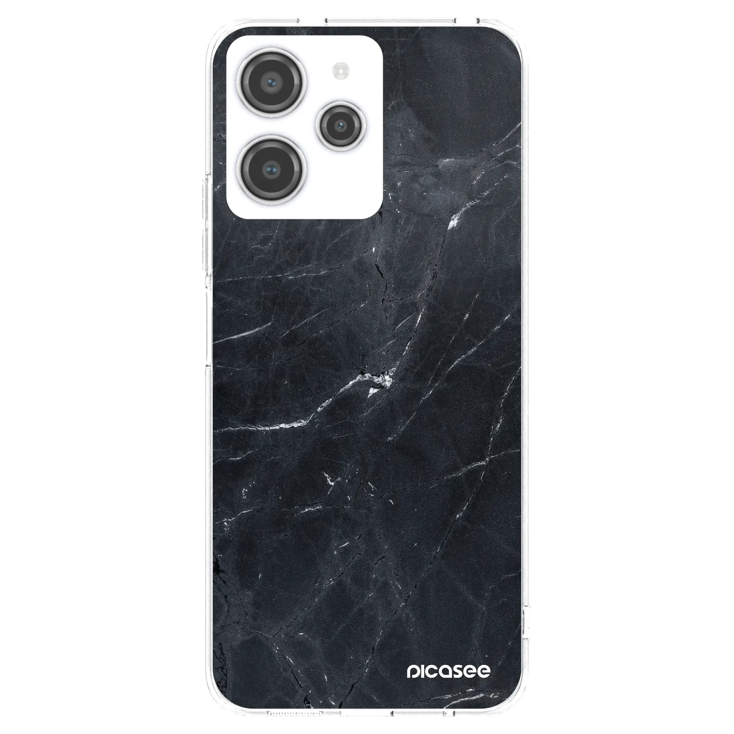 Picasee διαφανής θήκη σιλικόνης Xiaomi Redmi 12 4G - Black marble