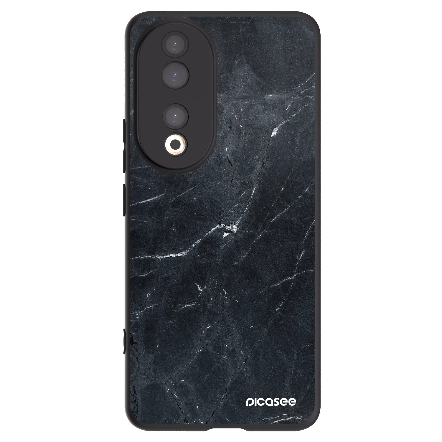 Picasee Μαύρη θήκη σιλικόνης για Honor 90 5G - Black marble