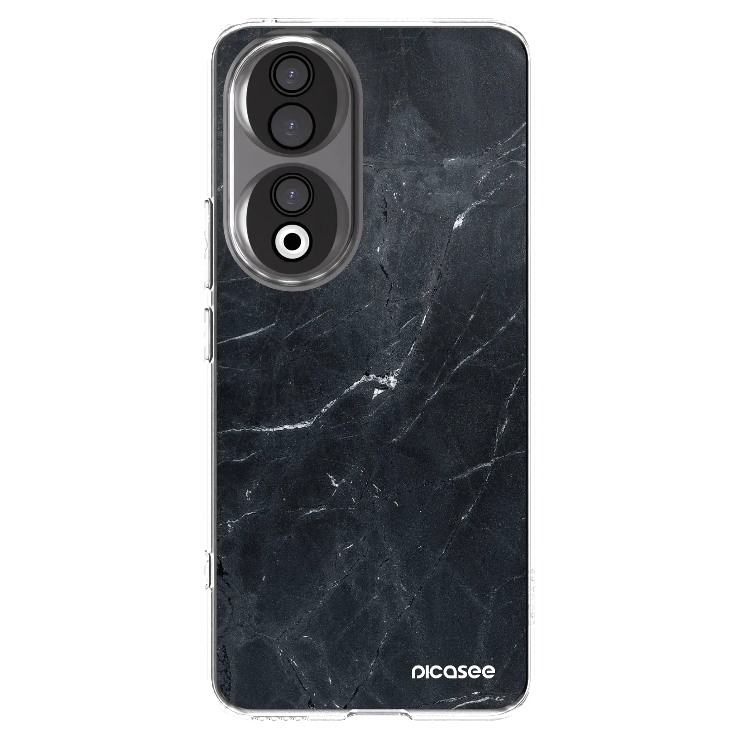 Picasee διαφανής θήκη σιλικόνης Honor 90 5G - Black marble