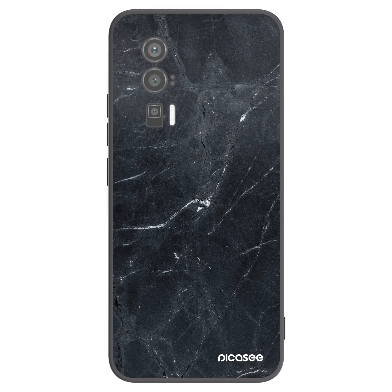 Picasee Μαύρη θήκη σιλικόνης για Xiaomi Poco F5 Pro 5G - Black marble