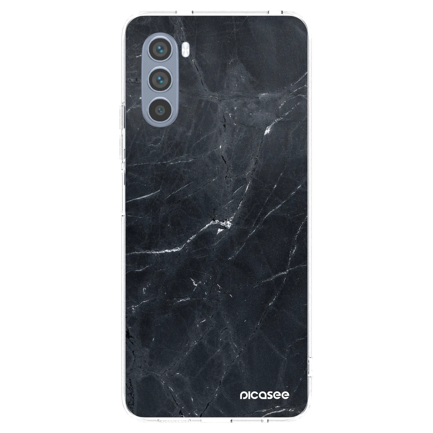 Picasee διαφανής θήκη σιλικόνης Motorola Moto G62 - Black marble