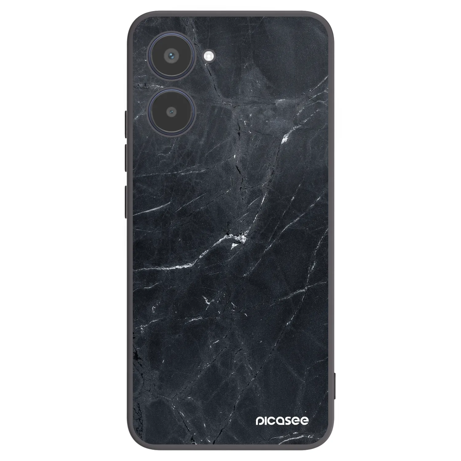Picasee Μαύρη θήκη σιλικόνης για Realme 10 4G - Black marble