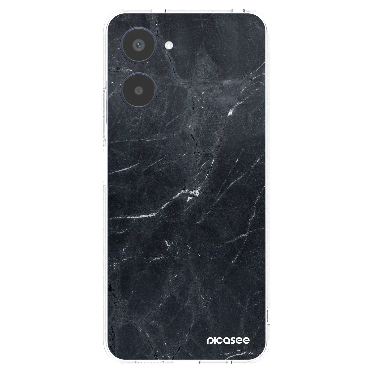 Picasee διαφανής θήκη σιλικόνης Realme 10 4G - Black marble