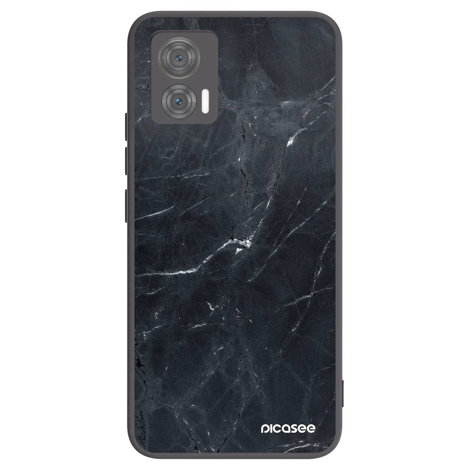 Picasee Μαύρη θήκη σιλικόνης για Motorola Edge 30 Neo - Black marble