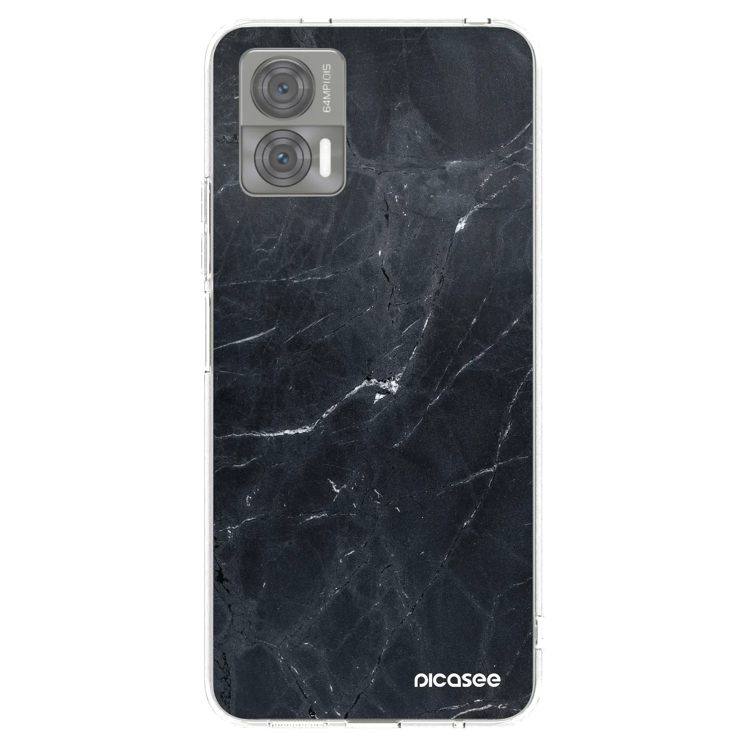 Picasee διαφανής θήκη σιλικόνης Motorola Edge 30 Neo - Black marble