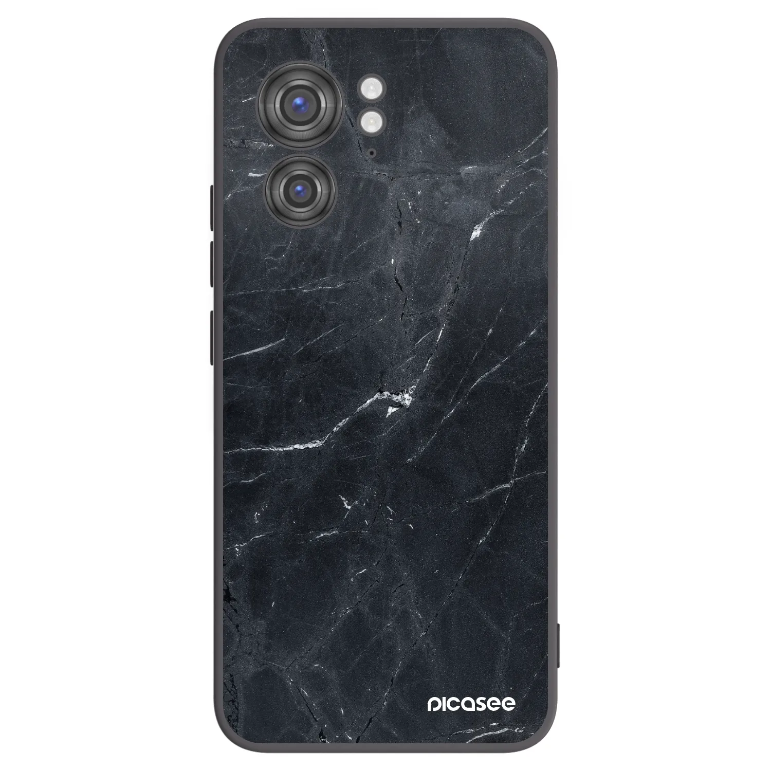 Picasee Μαύρη θήκη σιλικόνης για Motorola Edge 40 - Black marble