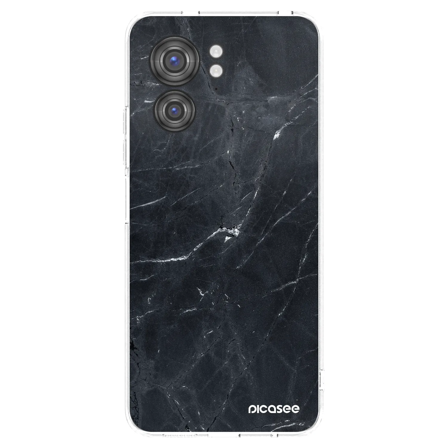 Picasee διαφανής θήκη σιλικόνης Motorola Edge 40 - Black marble