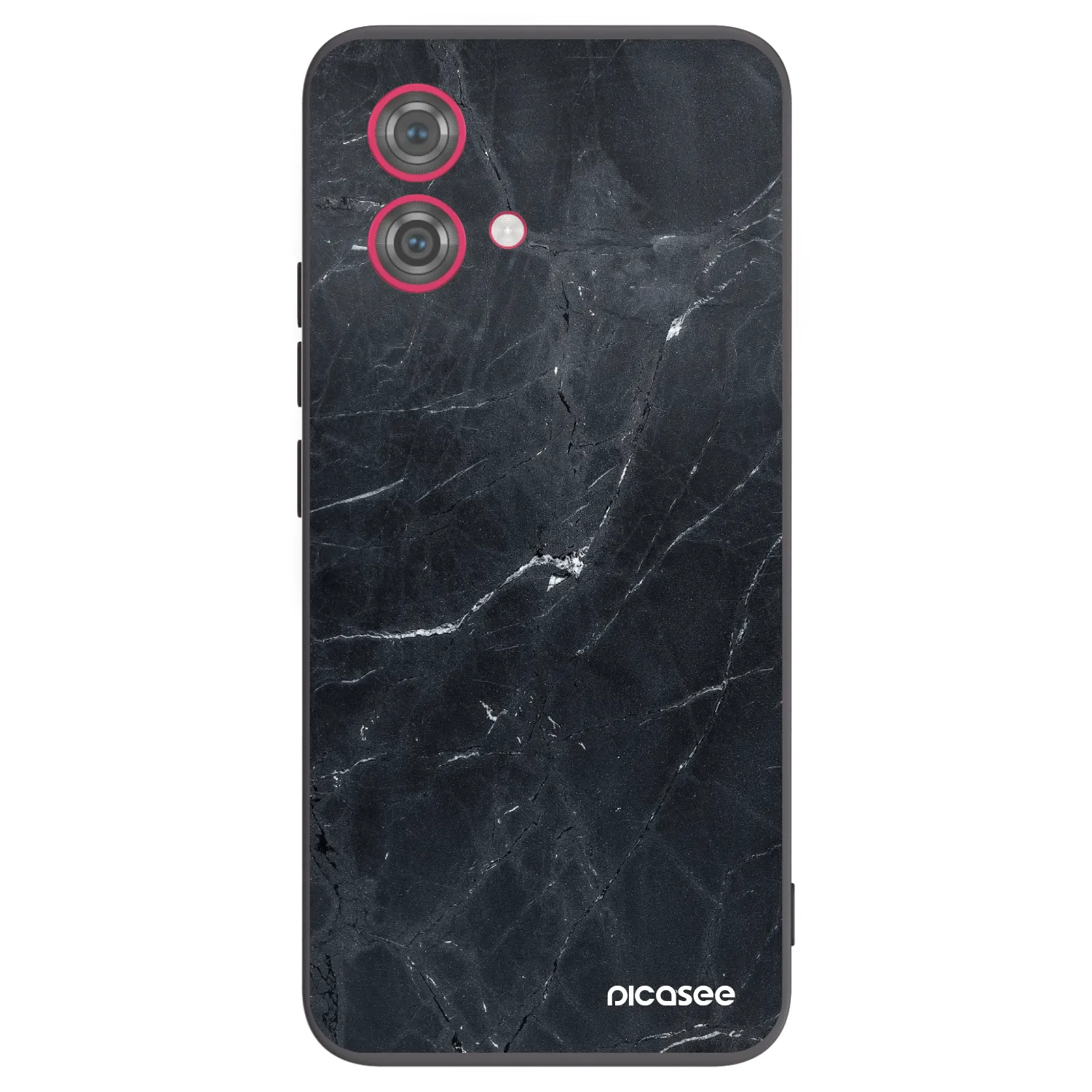 Picasee Μαύρη θήκη σιλικόνης για Motorola Moto G84 5G - Black marble