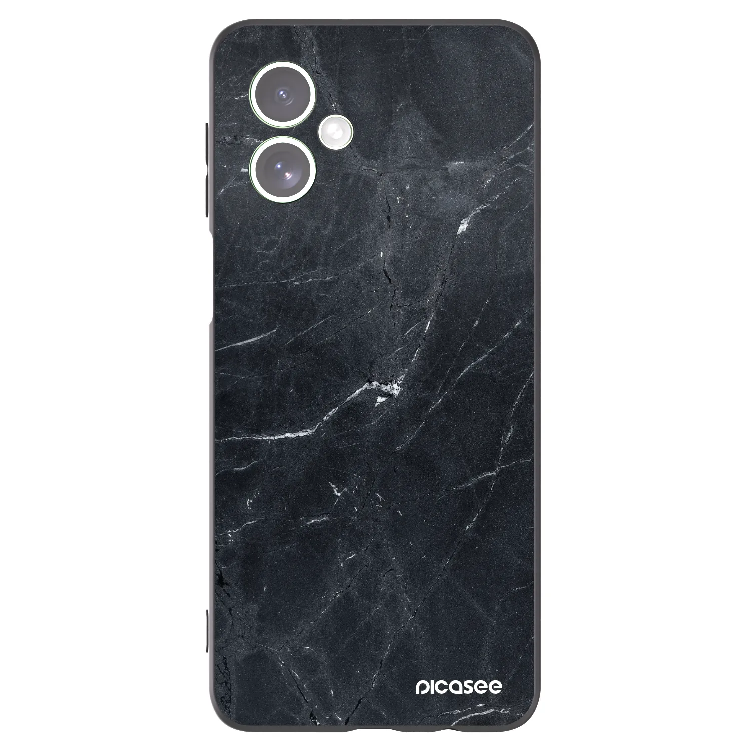 Picasee Μαύρη θήκη σιλικόνης για Motorola Moto G54 5G - Black marble