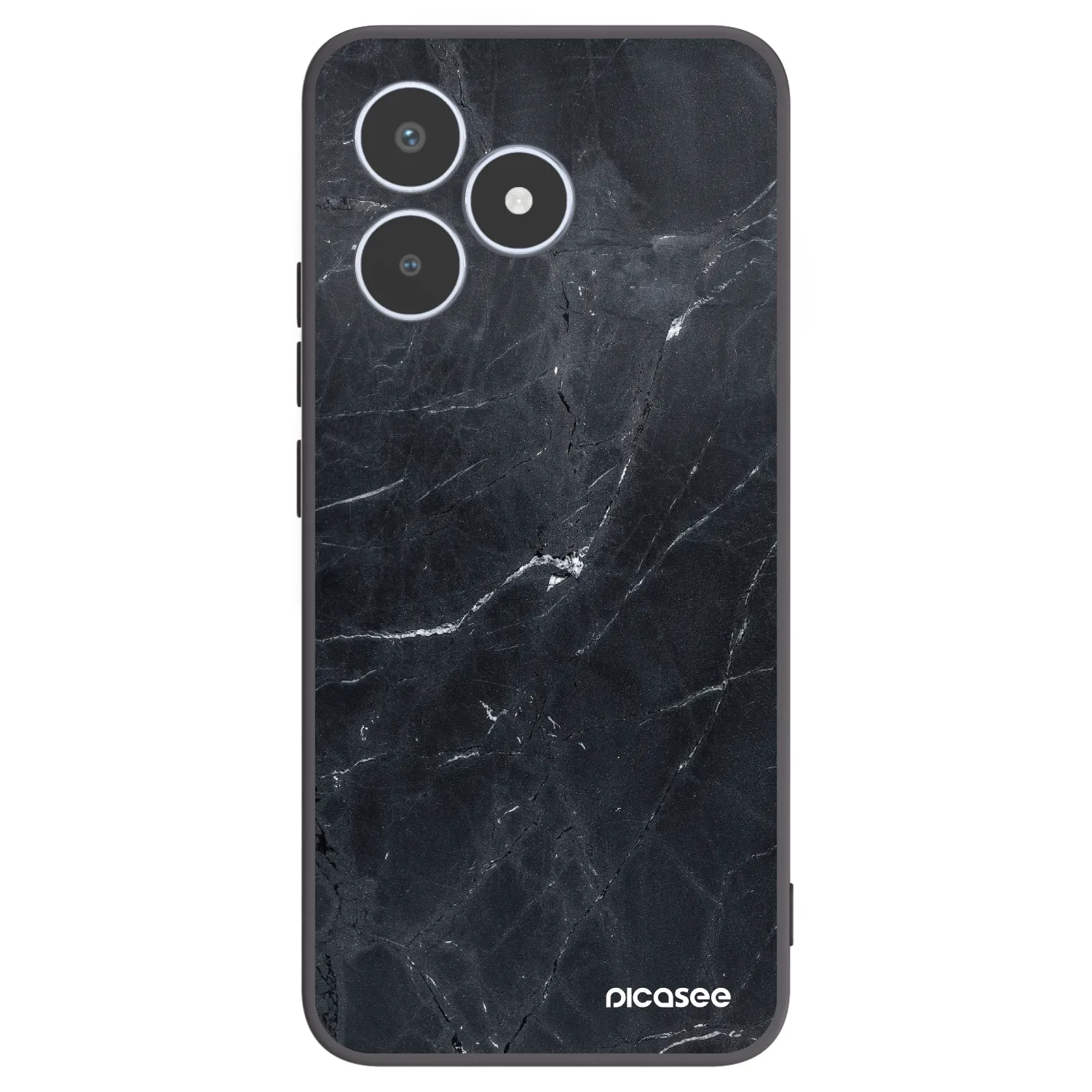 Picasee Μαύρη θήκη σιλικόνης για Realme C53 - Black marble