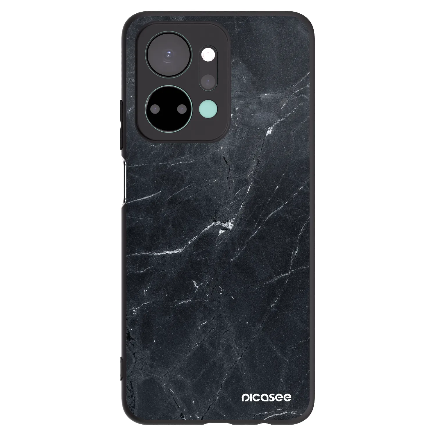 Picasee Μαύρη θήκη σιλικόνης για Honor X7a - Black marble