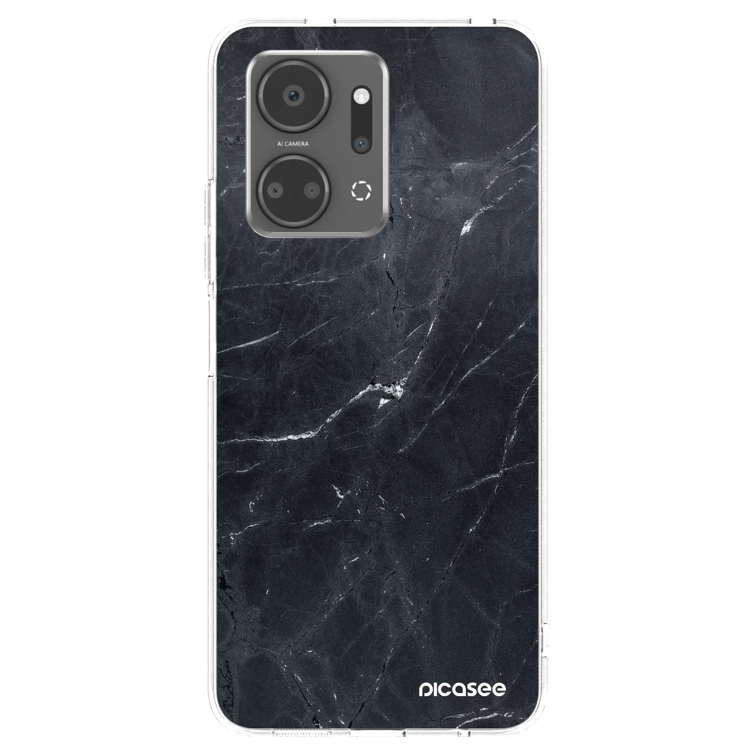 Picasee διαφανής θήκη σιλικόνης Honor X7a - Black marble
