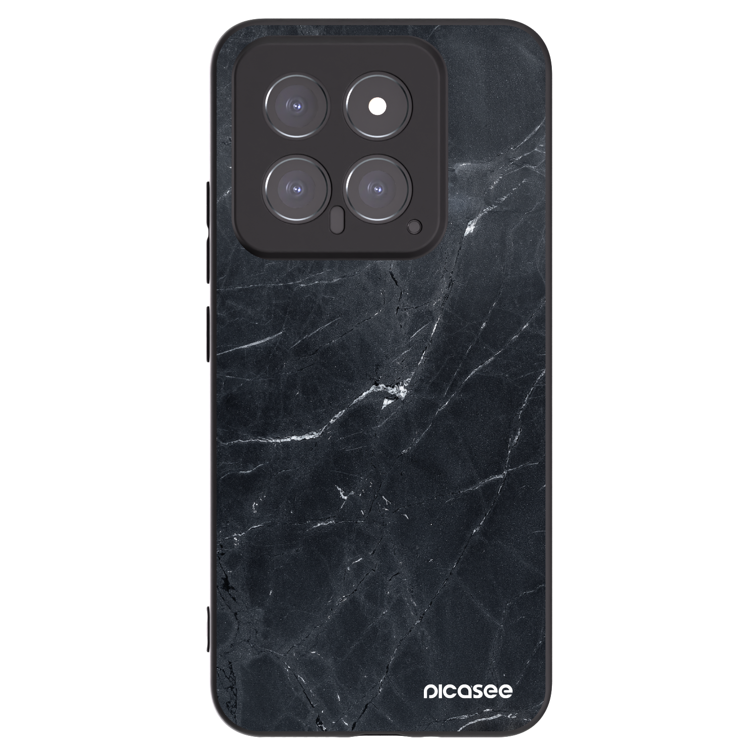Picasee Μαύρη θήκη σιλικόνης για Xiaomi 14 - Black marble