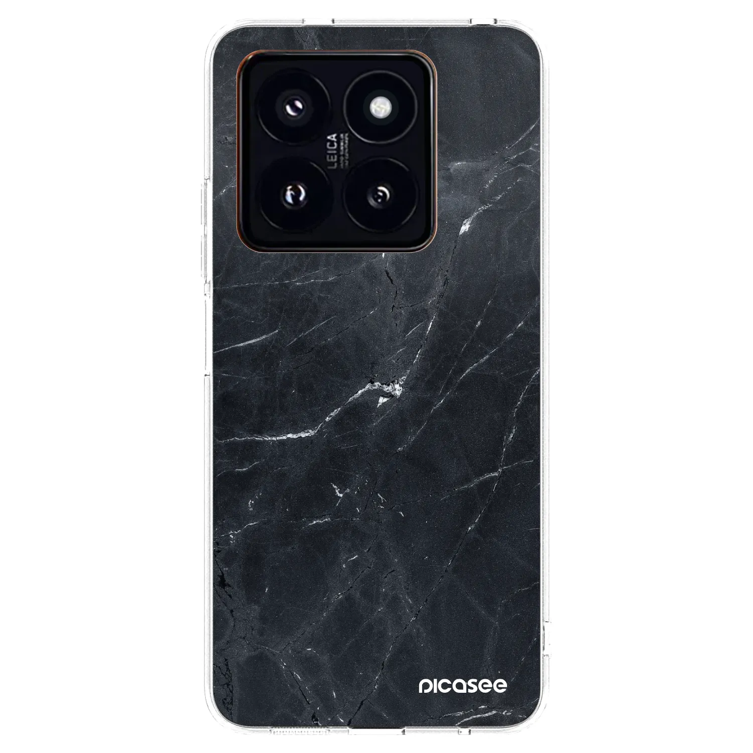Picasee διαφανής θήκη σιλικόνης Xiaomi 14 Pro - Black marble