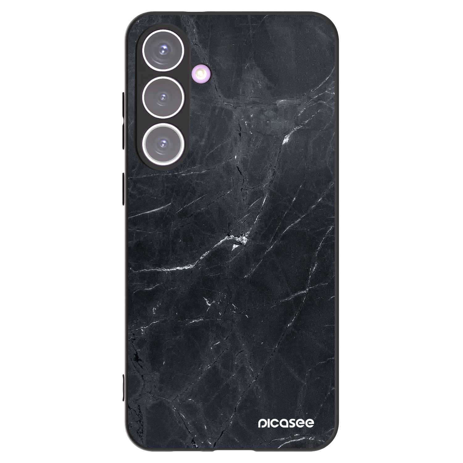 Picasee Μαύρη θήκη σιλικόνης για Samsung Galaxy S24+ S926B 5G - Black marble