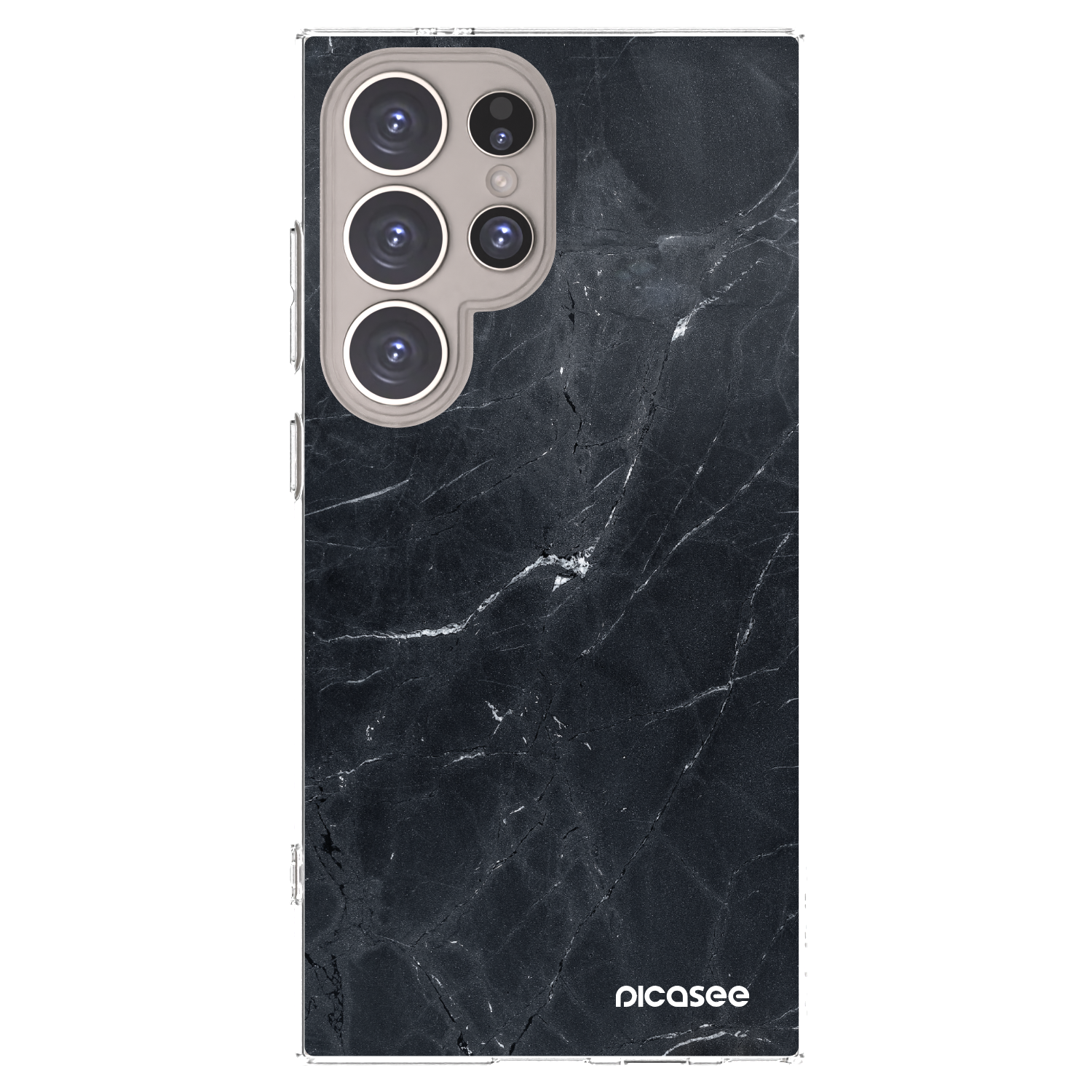 Picasee διαφανής θήκη σιλικόνης Samsung Galaxy S24 Ultra S928B 5G - Black marble