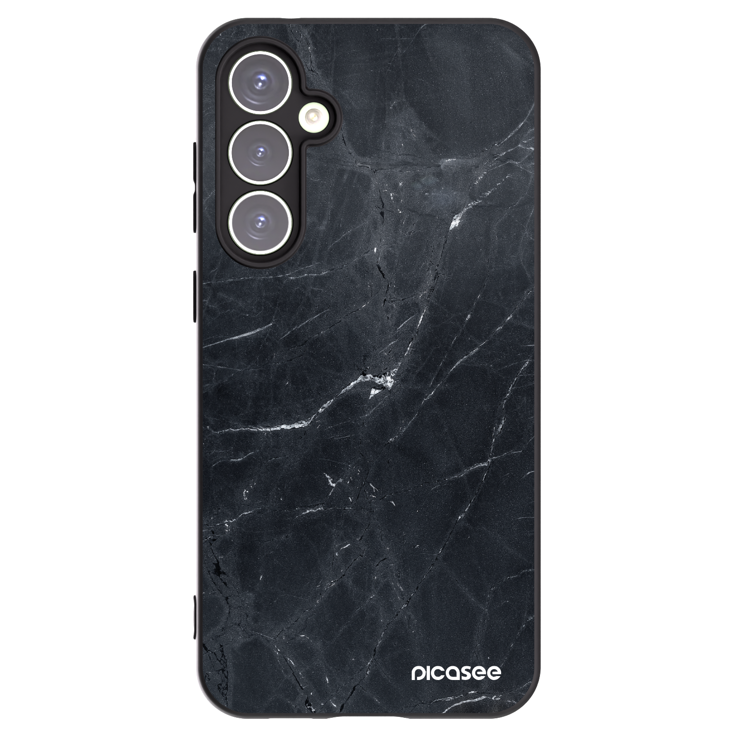 Picasee Μαύρη θήκη σιλικόνης για Samsung Galaxy S23 FE S711B - Black marble