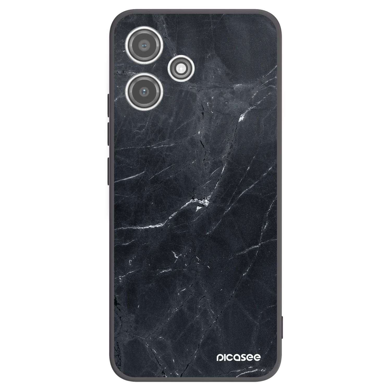 Picasee Μαύρη θήκη σιλικόνης για Xiaomi Redmi 12 5G - Black marble