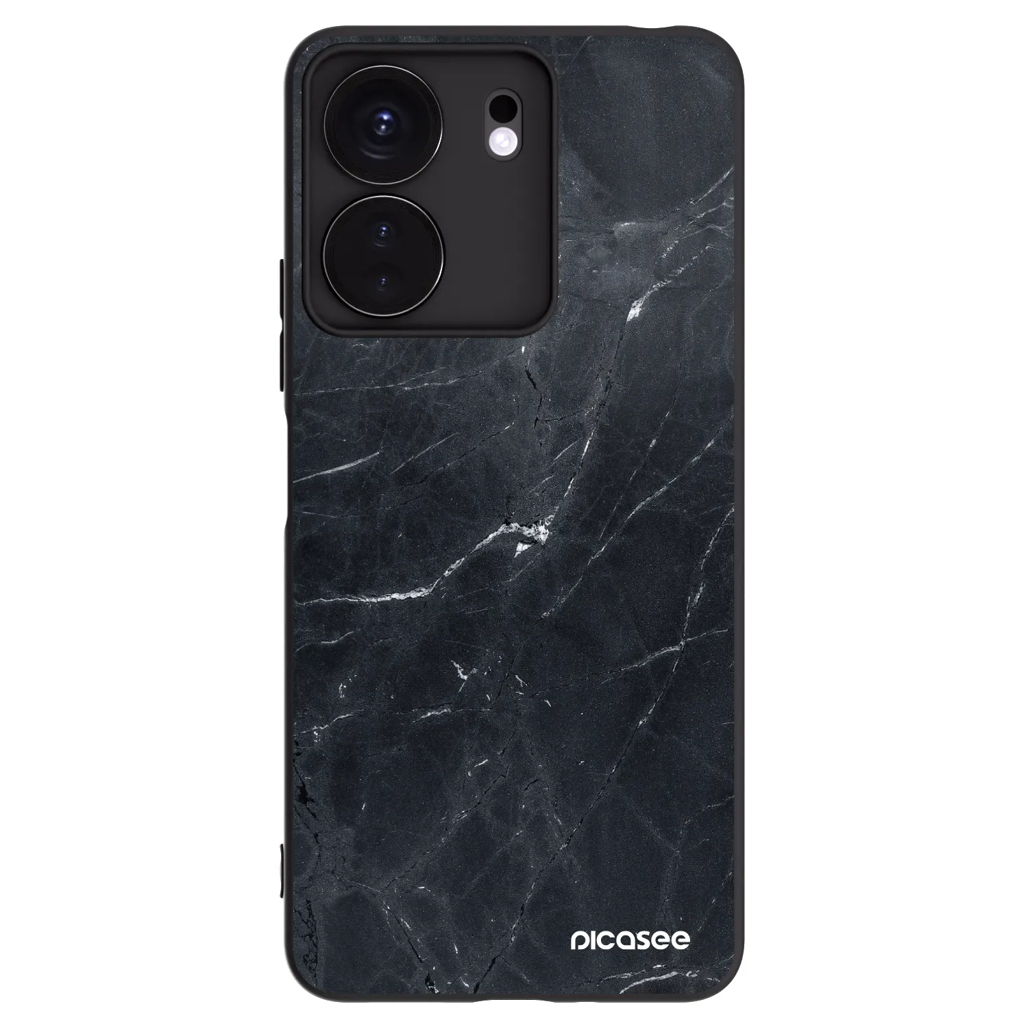 Picasee Μαύρη θήκη σιλικόνης για Xiaomi Redmi 13C 4G - Black marble