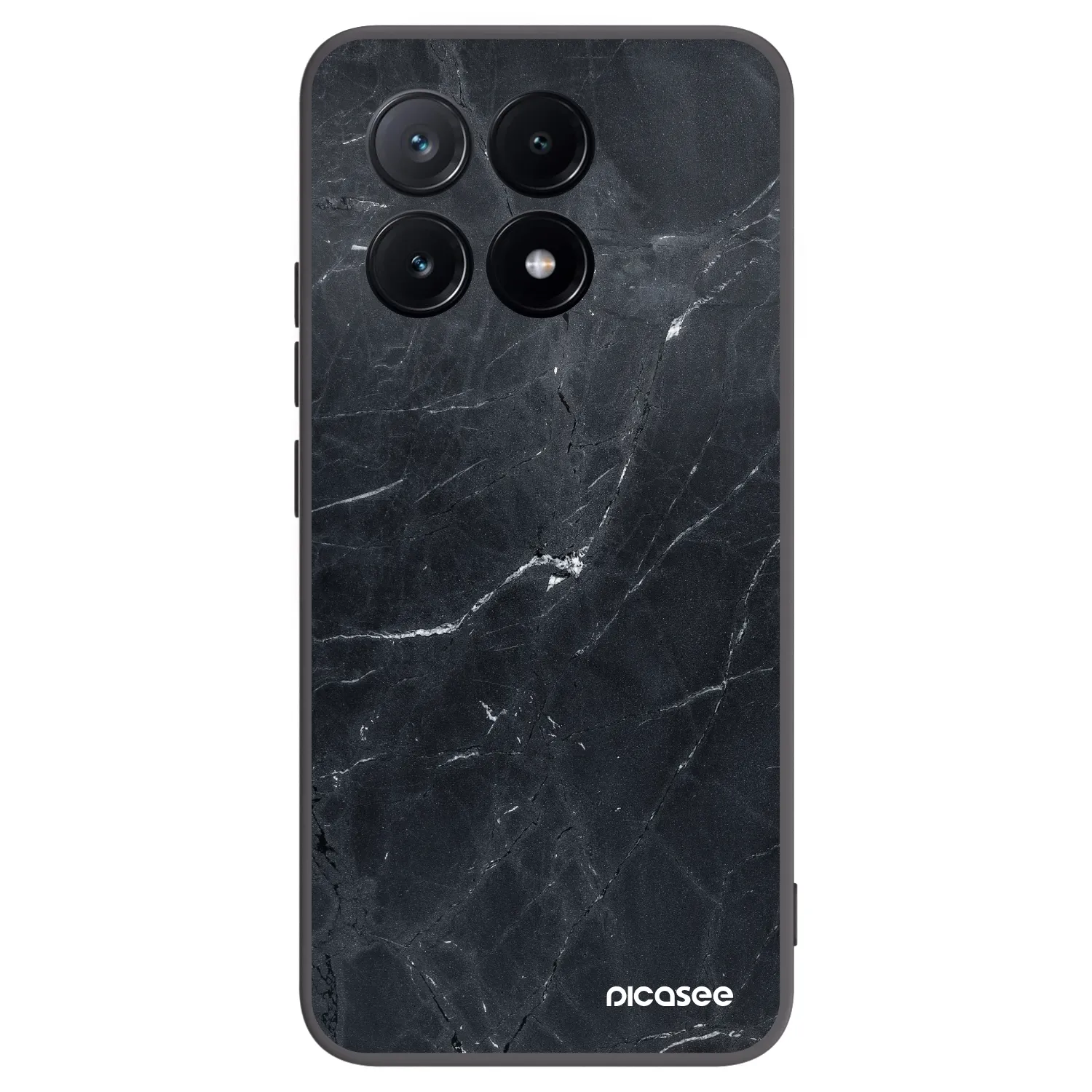 Picasee Μαύρη θήκη σιλικόνης για Xiaomi Poco X6 Pro - Black marble