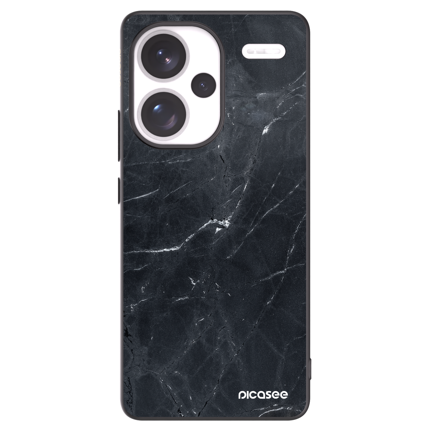 Picasee Μαύρη θήκη σιλικόνης για Xiaomi Redmi Note 13 Pro+ 5G - Black marble