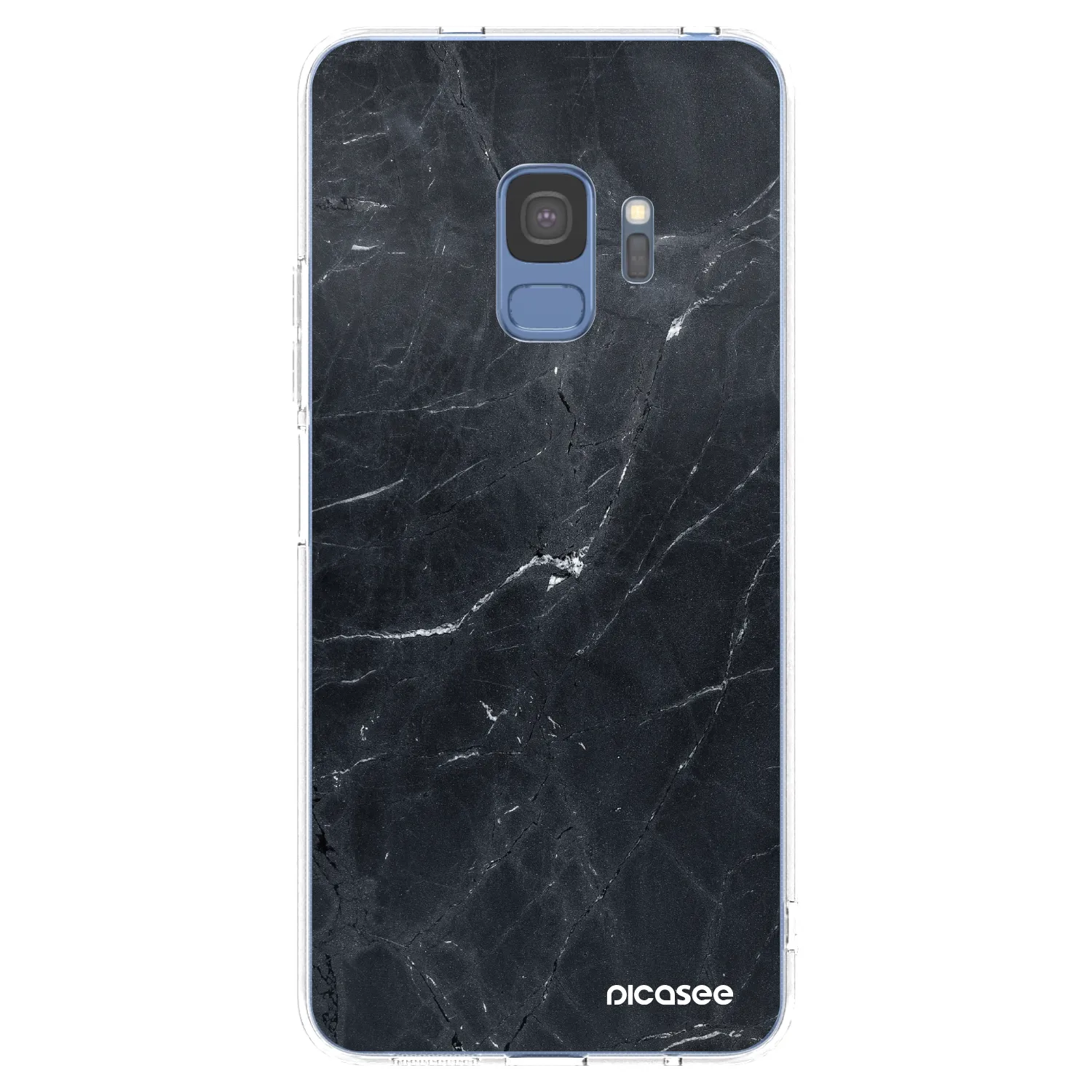 Picasee διαφανής θήκη σιλικόνης Samsung Galaxy S9 G960F - Black marble