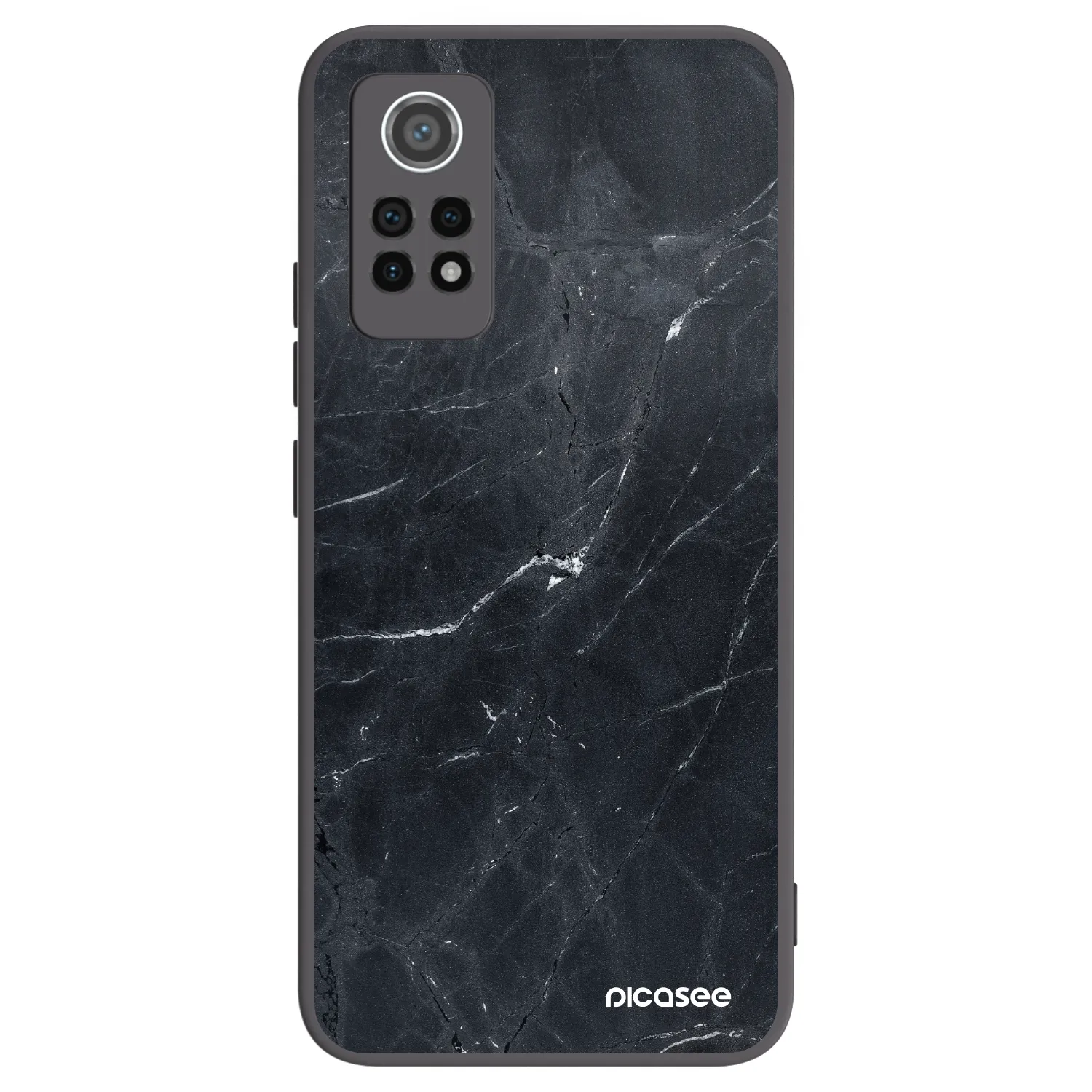 Picasee Μαύρη θήκη σιλικόνης για Xiaomi Redmi Note 12 Pro 4G - Black marble