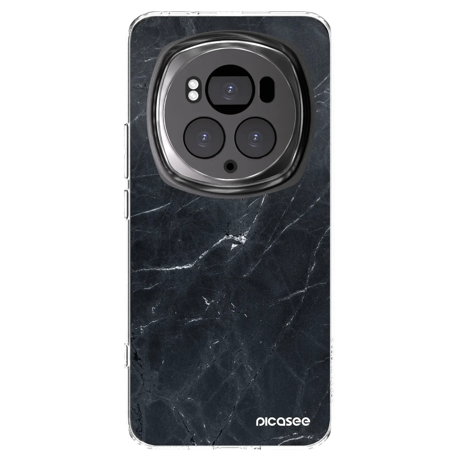 Picasee διαφανής θήκη σιλικόνης Honor Magic6 Pro - Black marble