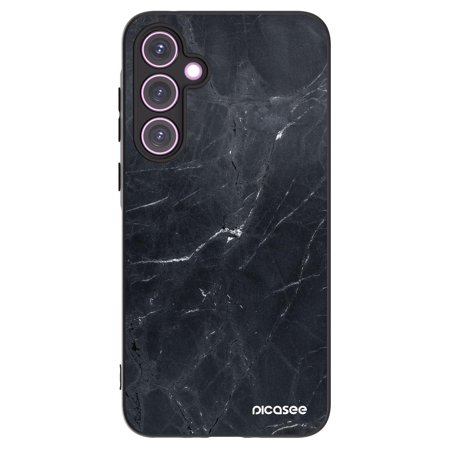 Picasee Μαύρη θήκη σιλικόνης για Samsung Galaxy A35 5G A356B - Black marble