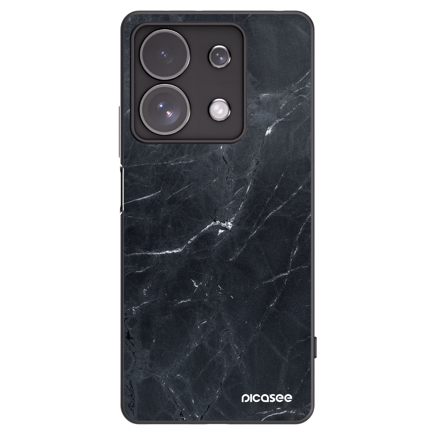 Picasee Μαύρη θήκη σιλικόνης για Xiaomi Redmi Note 13 Pro 4G - Black marble
