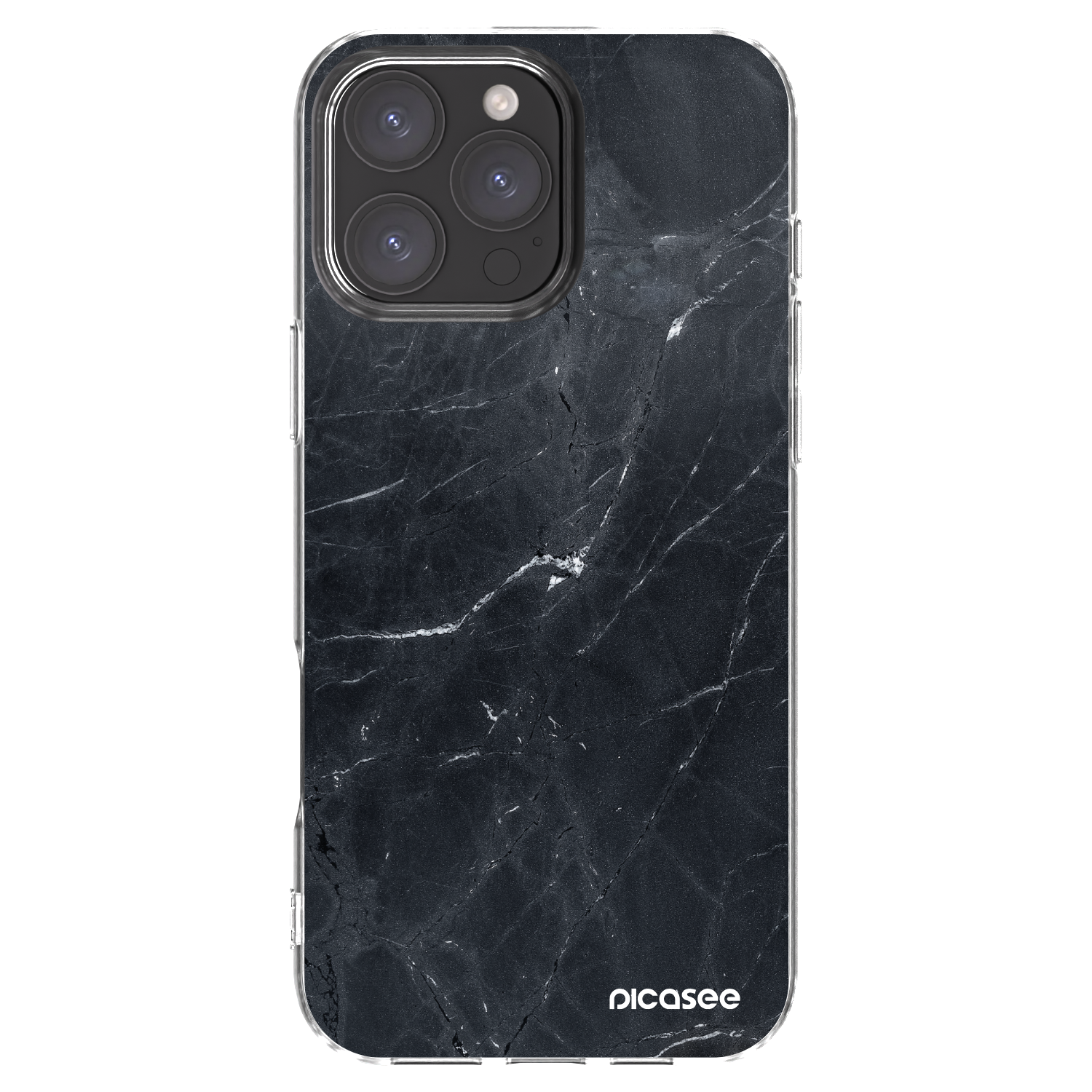 Picasee διαφανής θήκη σιλικόνης Apple iPhone 16 Pro Max - Black marble