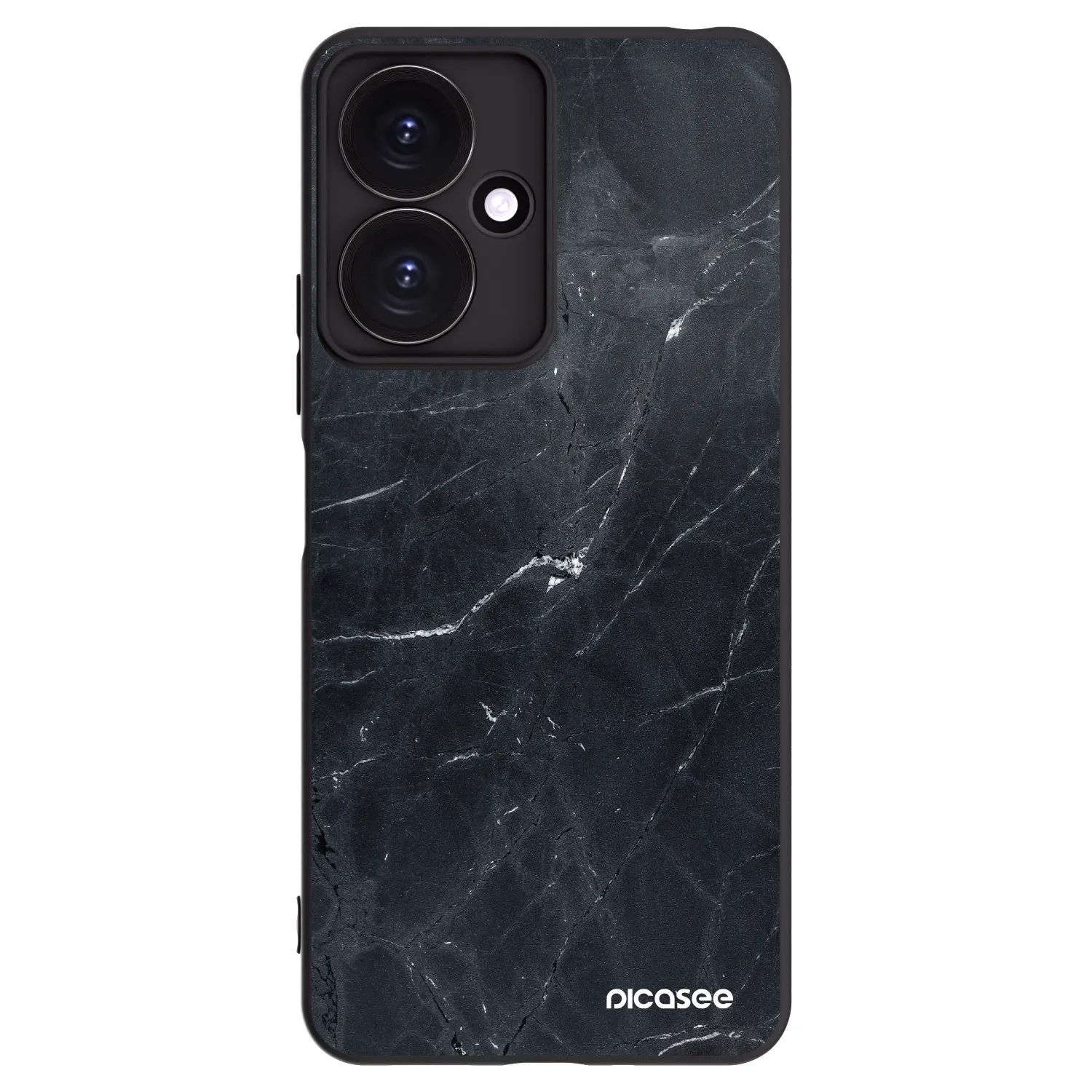 Picasee Μαύρη θήκη σιλικόνης για Xiaomi Redmi 13C 5G - Black marble