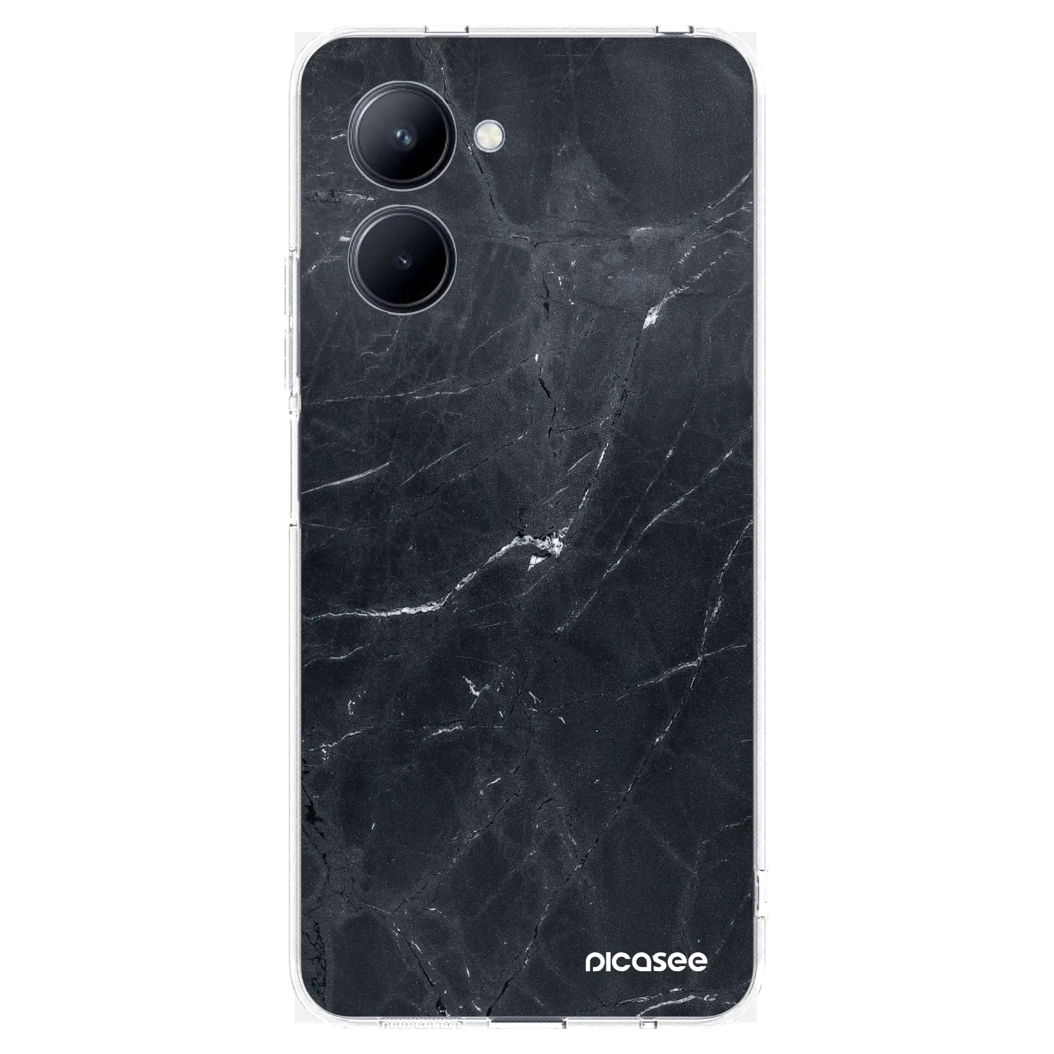 Picasee διαφανής θήκη σιλικόνης Realme C33 (2023) - Black marble