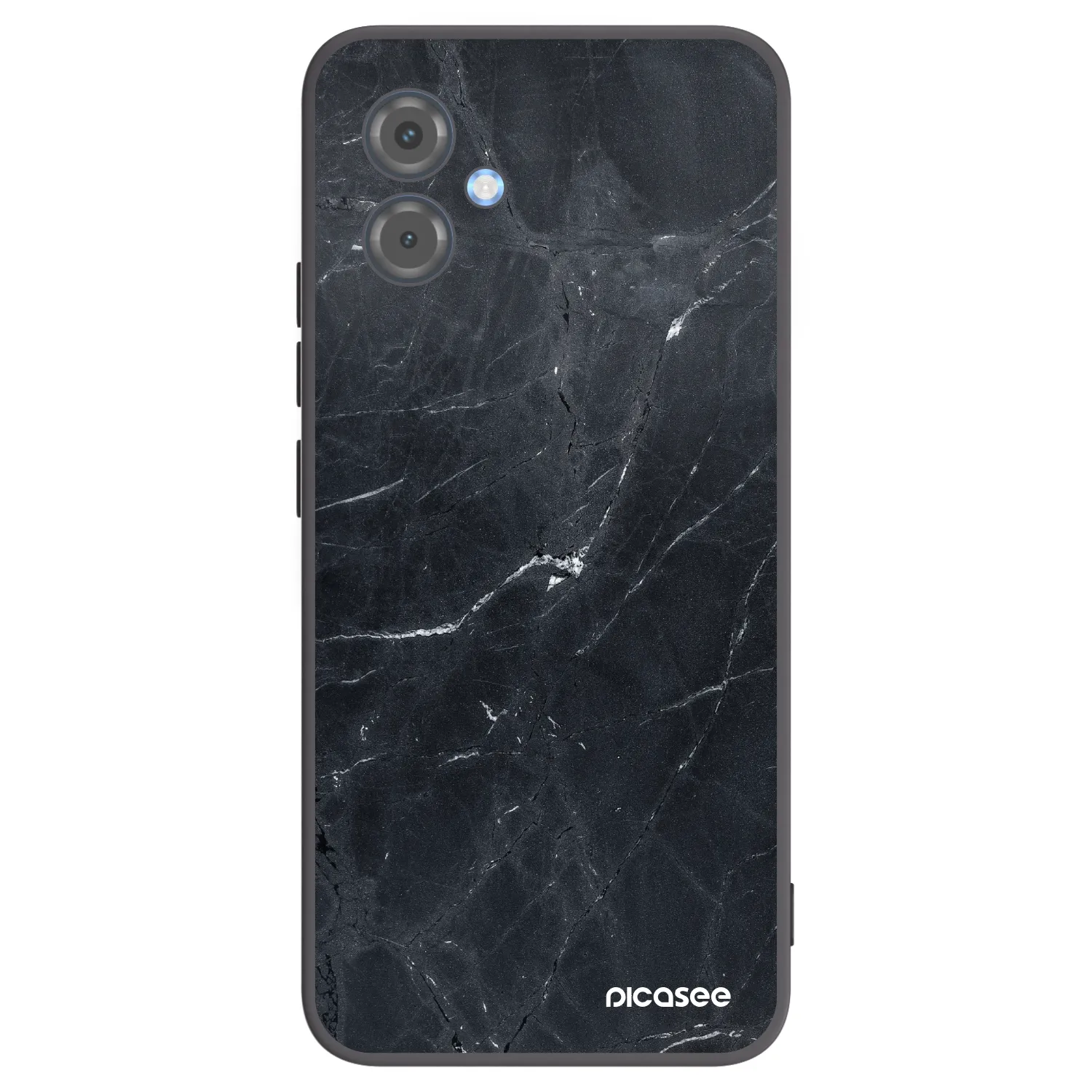 Picasee Μαύρη θήκη σιλικόνης για Motorola Moto G14 - Black marble