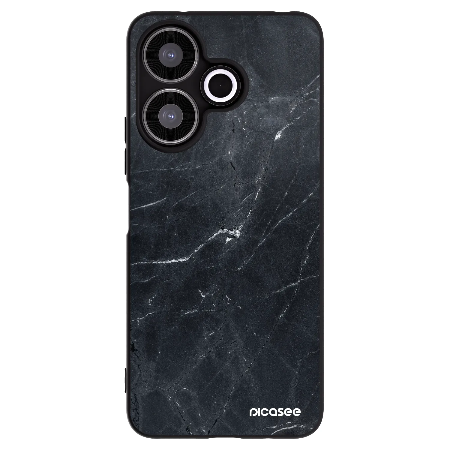 Picasee Μαύρη θήκη σιλικόνης για Xiaomi Redmi 13 4G - Black marble