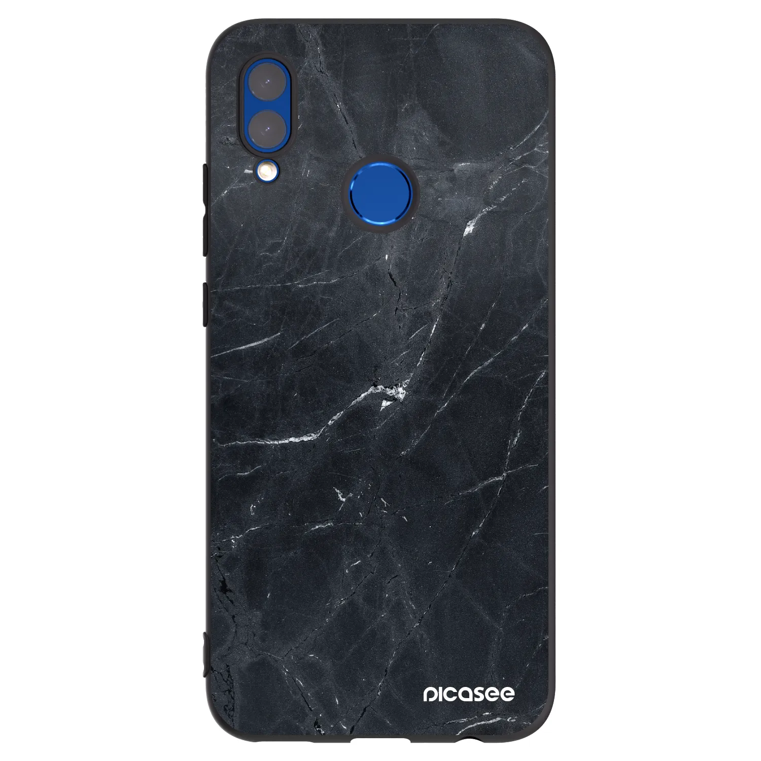 Picasee Μαύρη θήκη σιλικόνης για Huawei P Smart 2019 - Black marble