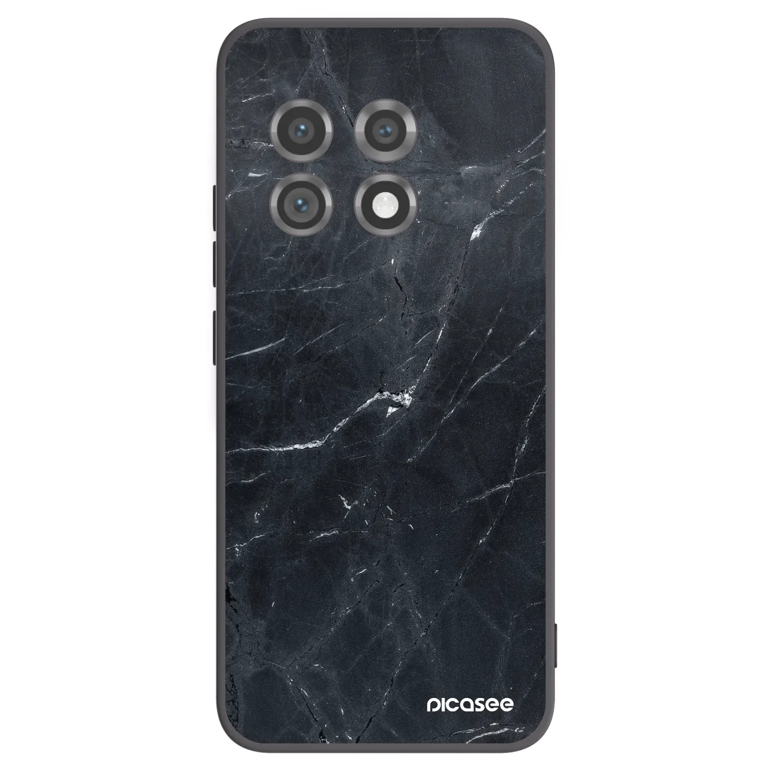 Picasee Μαύρη θήκη σιλικόνης για OnePlus 11 5G - Black marble